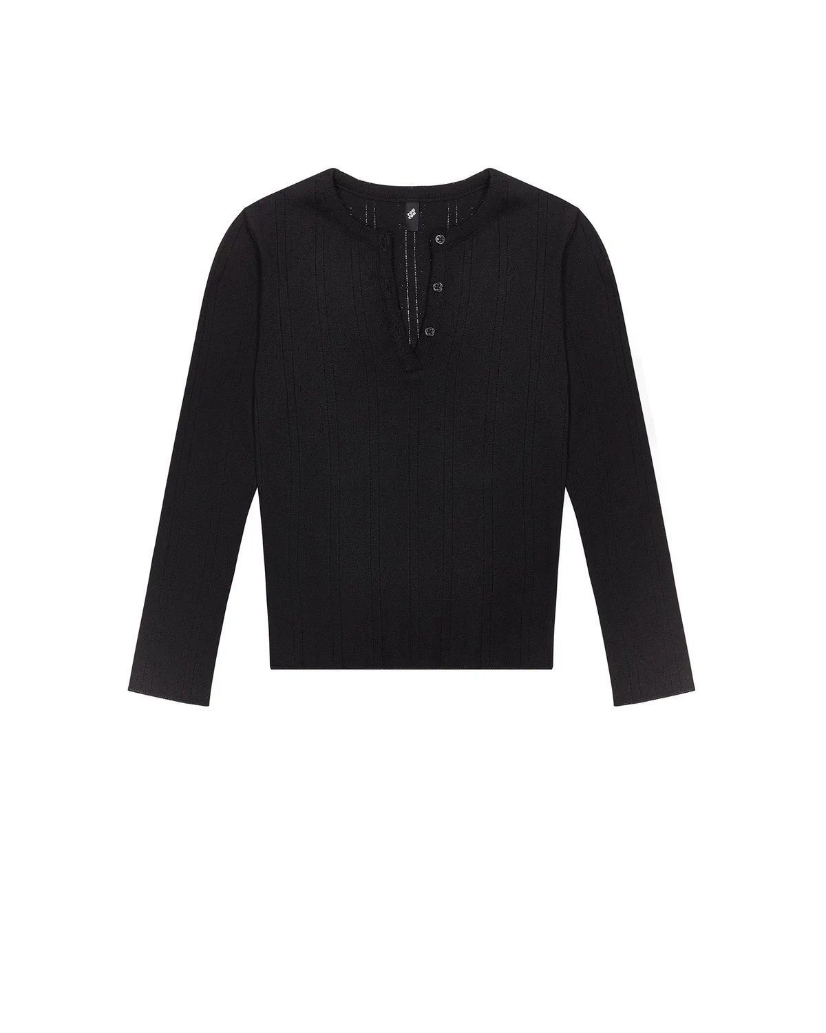 The Baby Henley: Black Pointelle - Image 3