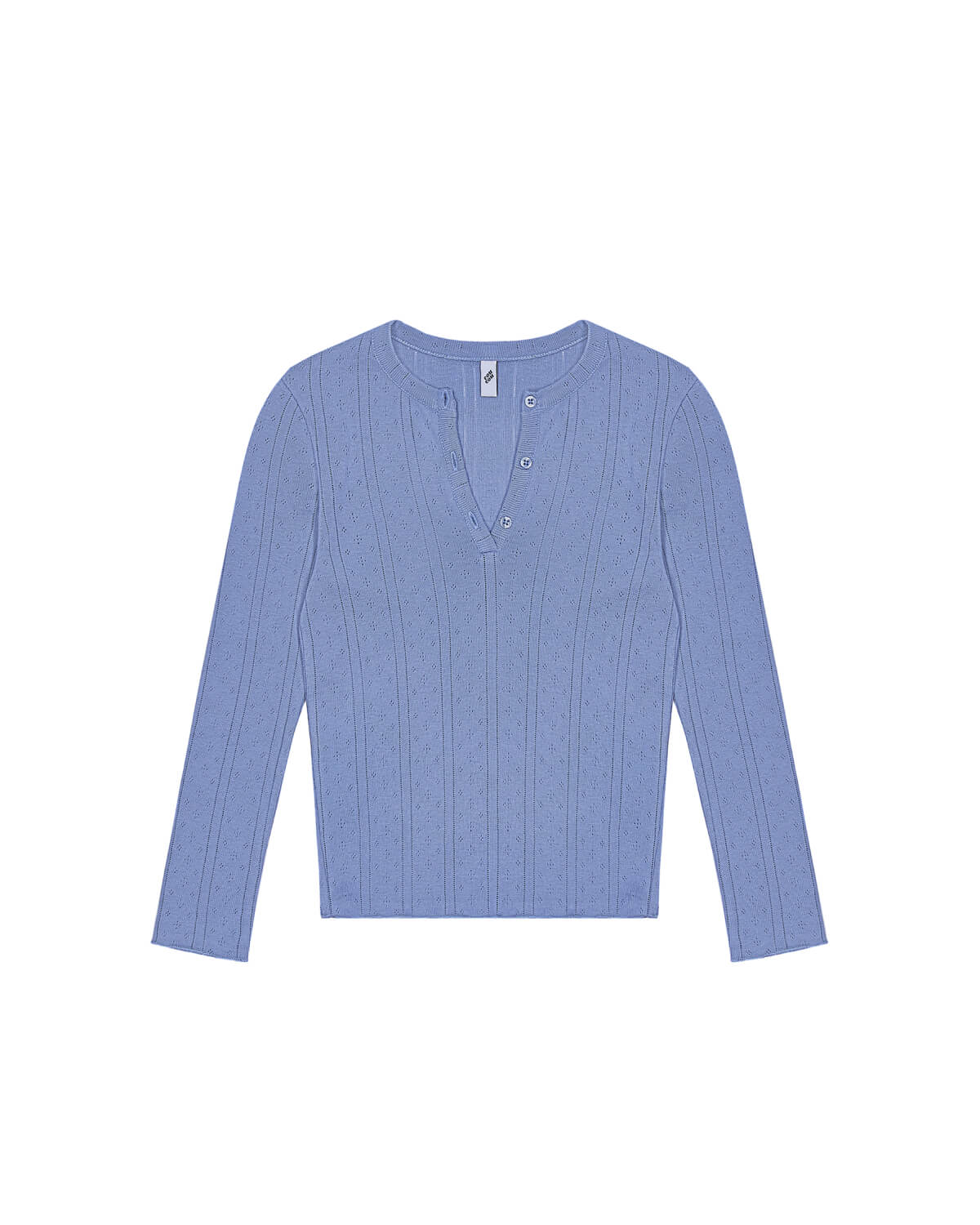The Baby Henley: French Blue Pointelle - Image 3