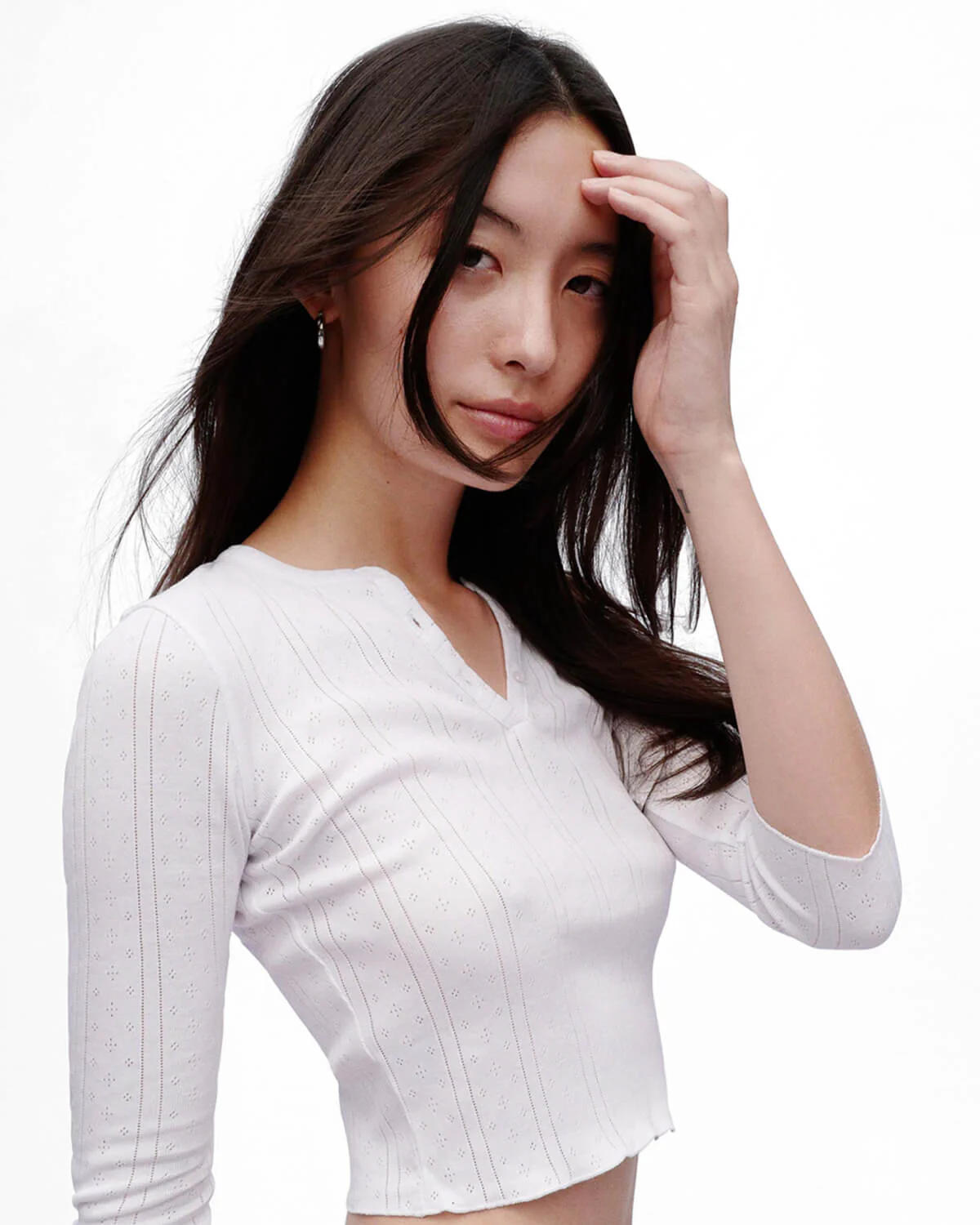 The Baby Henley: White Pointelle - Image 6