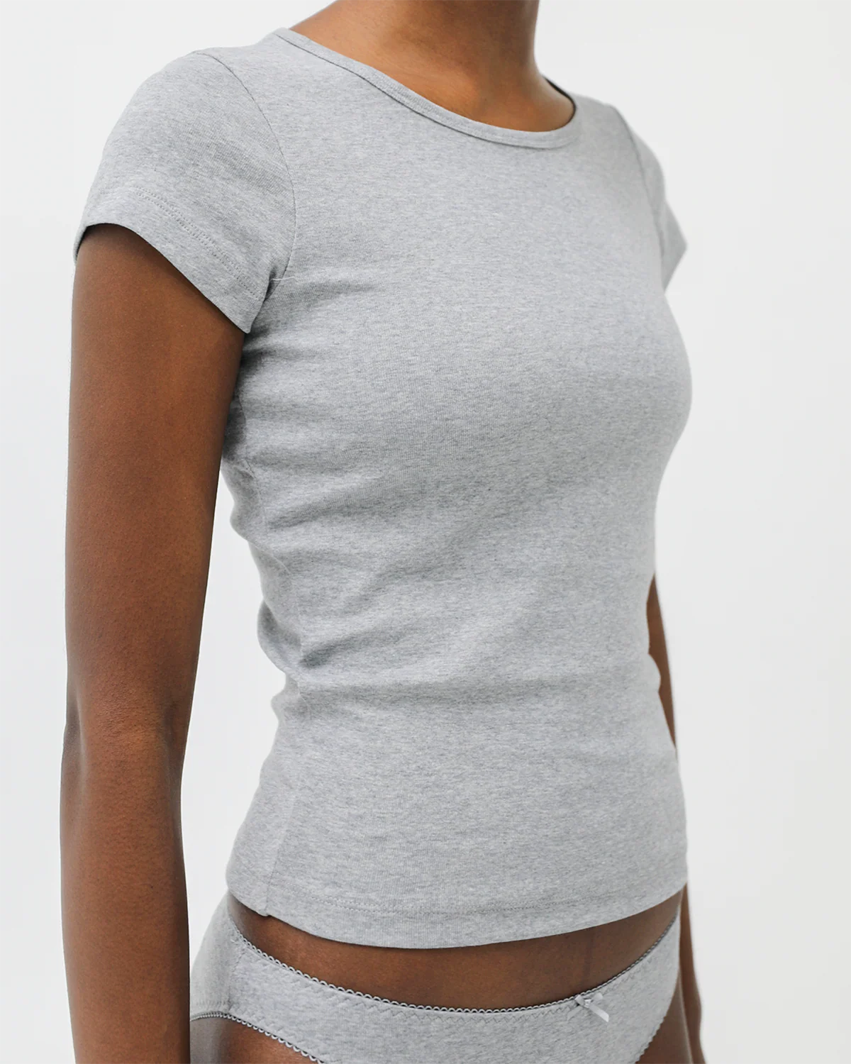 The Baby Tee 2 Pack: Cotton Jersey Black & Grey - Image 4