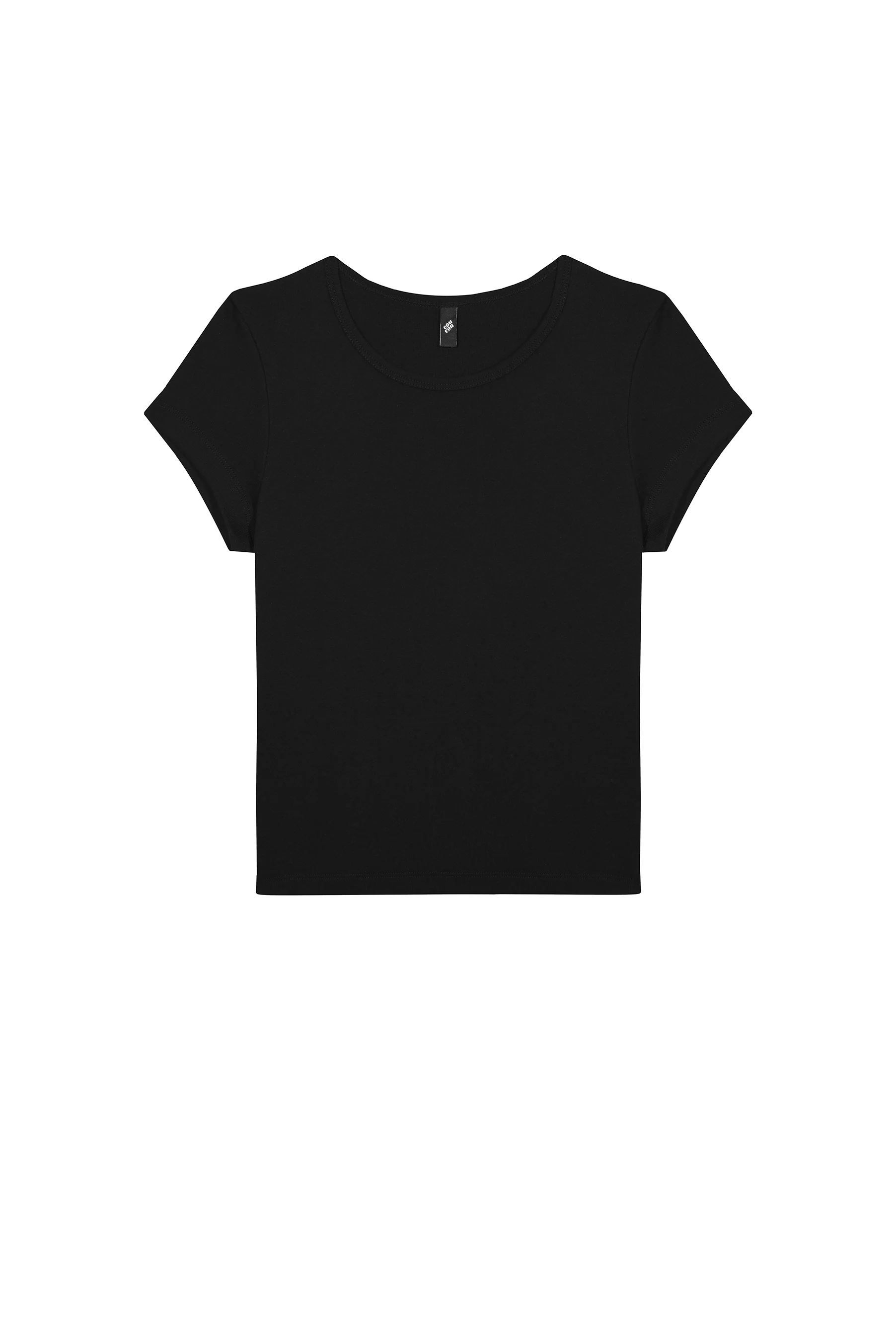 The Baby Tee: Black Cotton Jersey - Image 3