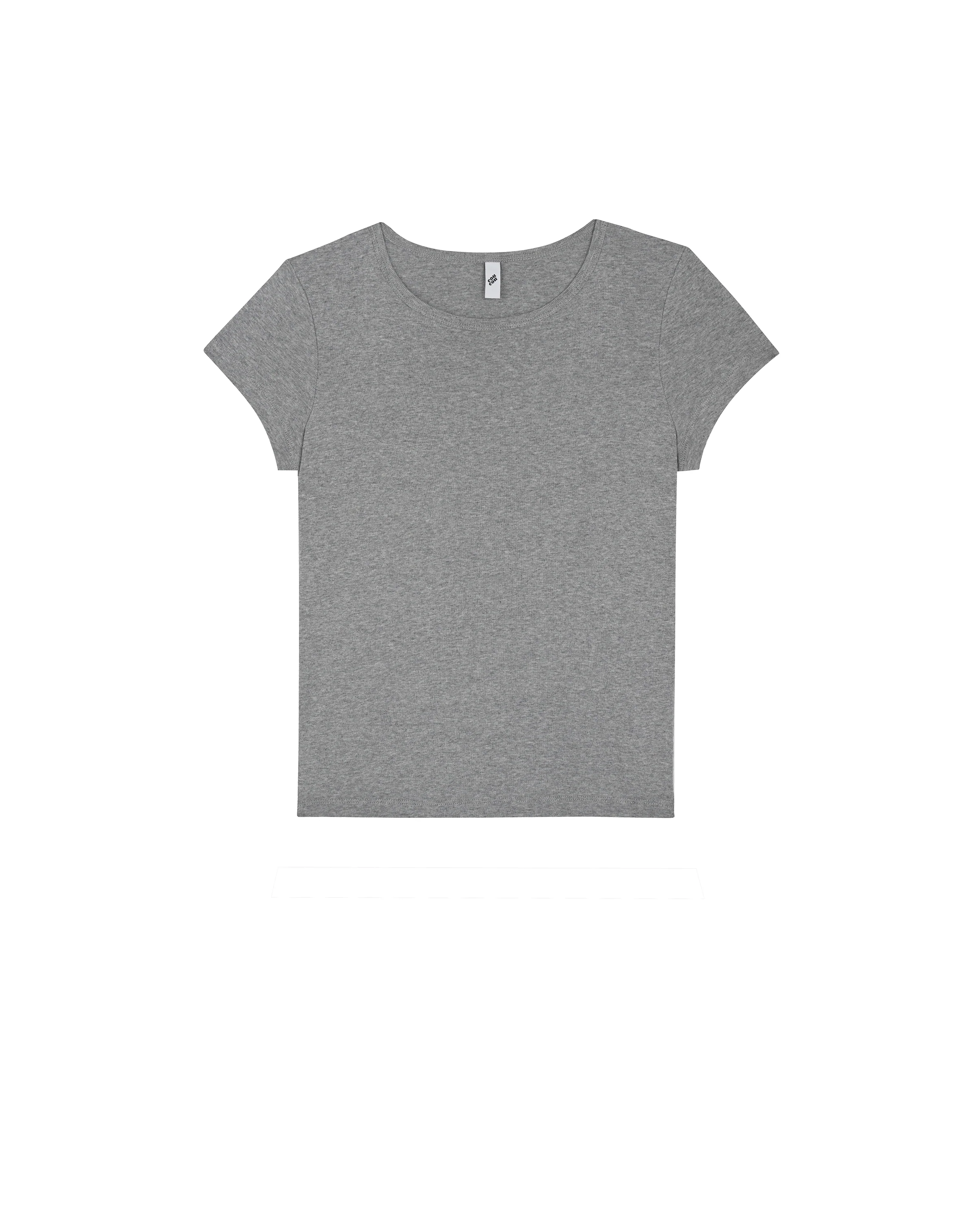 The Baby Tee: Grey Cotton Jersey - Image 3