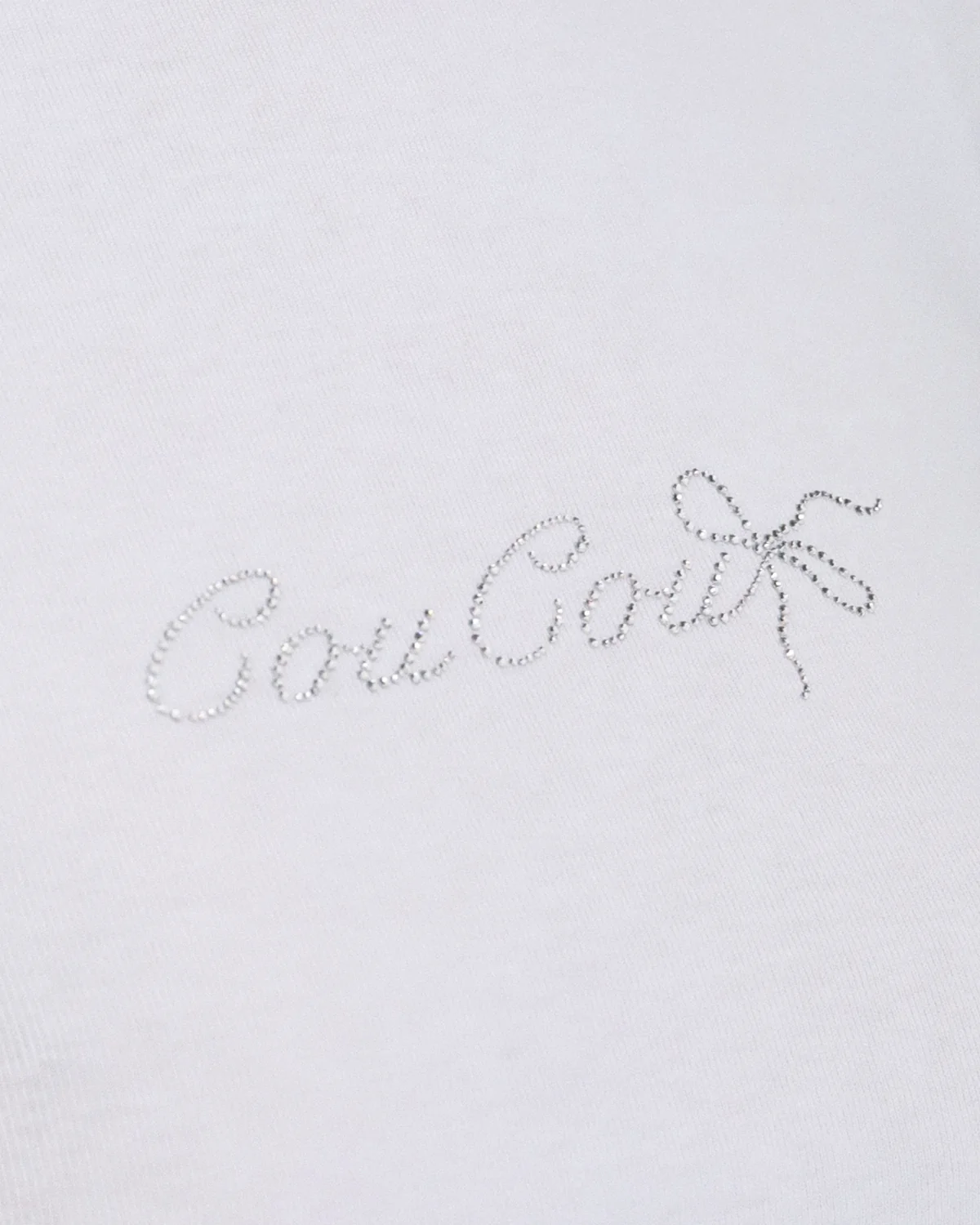 The Crystal Baby Tee: White Cotton Jersey - Image 4