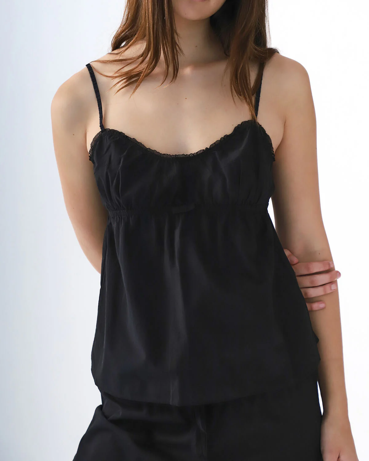 The Babydoll Cami: Black Cotton Voile - Image 5