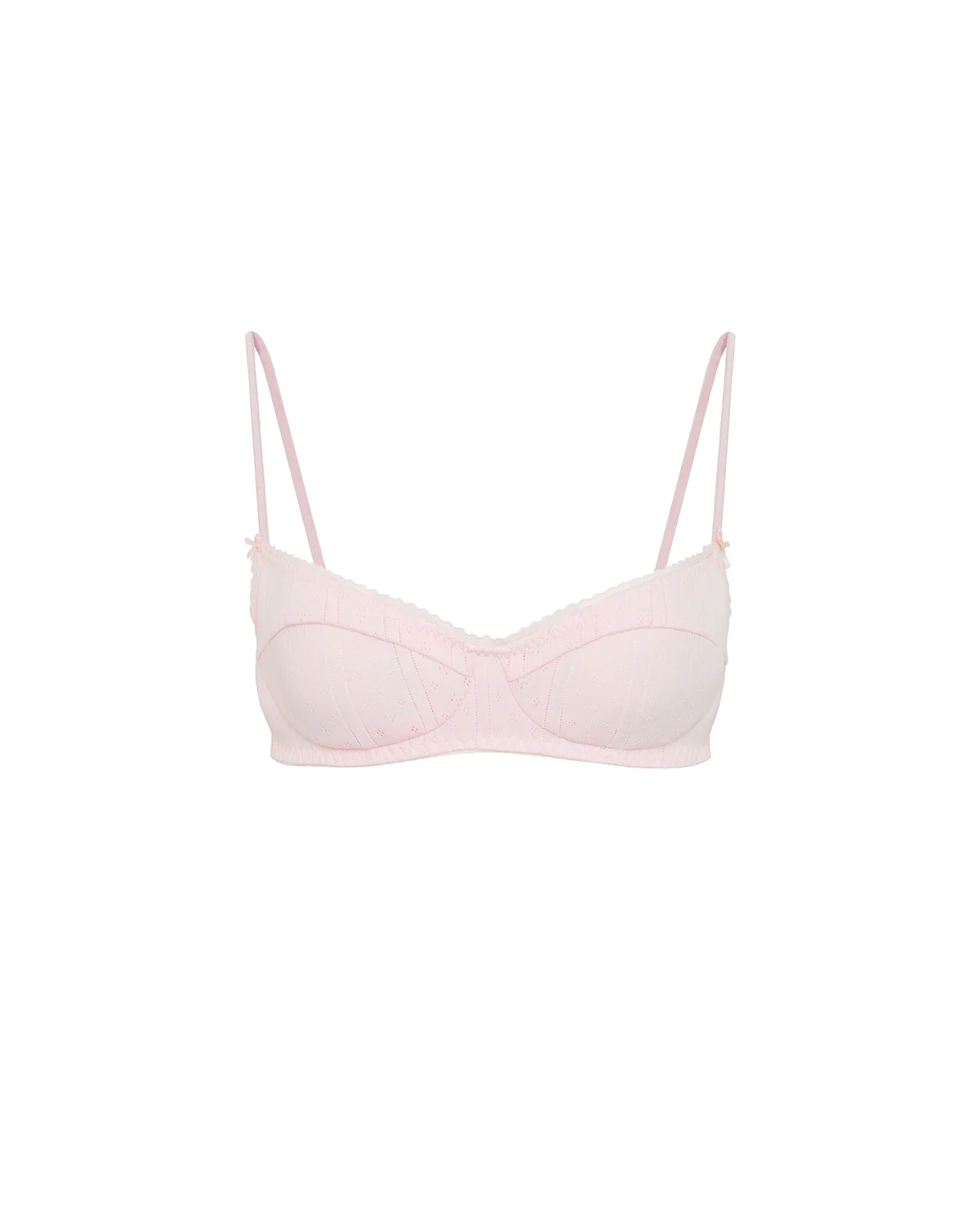 The Balconette: Baby Pink Pointelle - Image 3