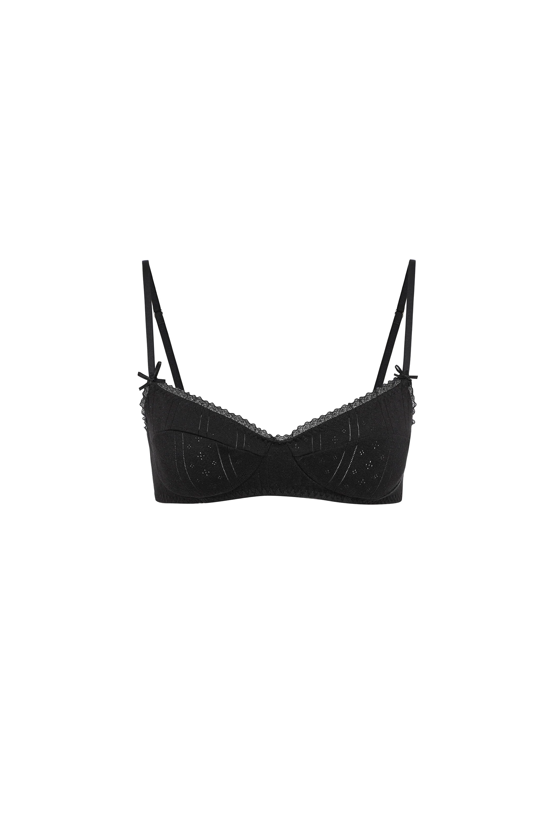 The Balconette: Black Pointelle - Image 3