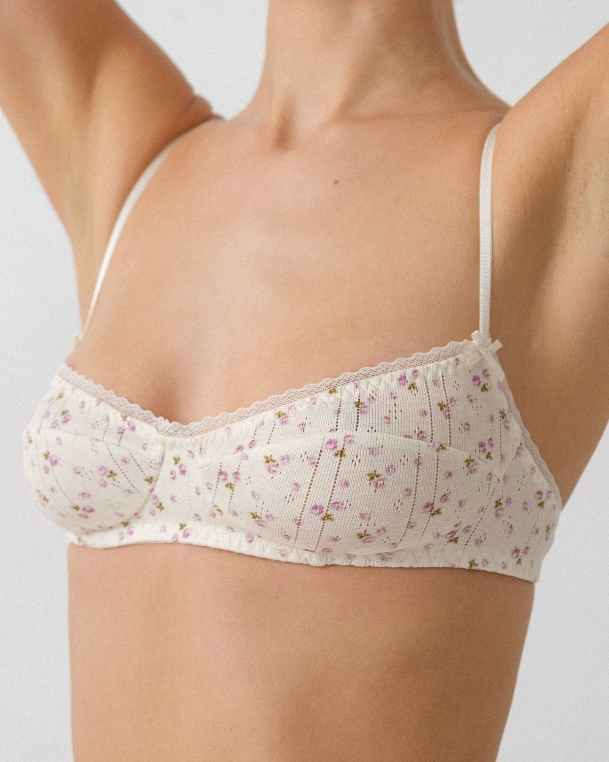 The Balconette: English Rose Pointelle - Image 8