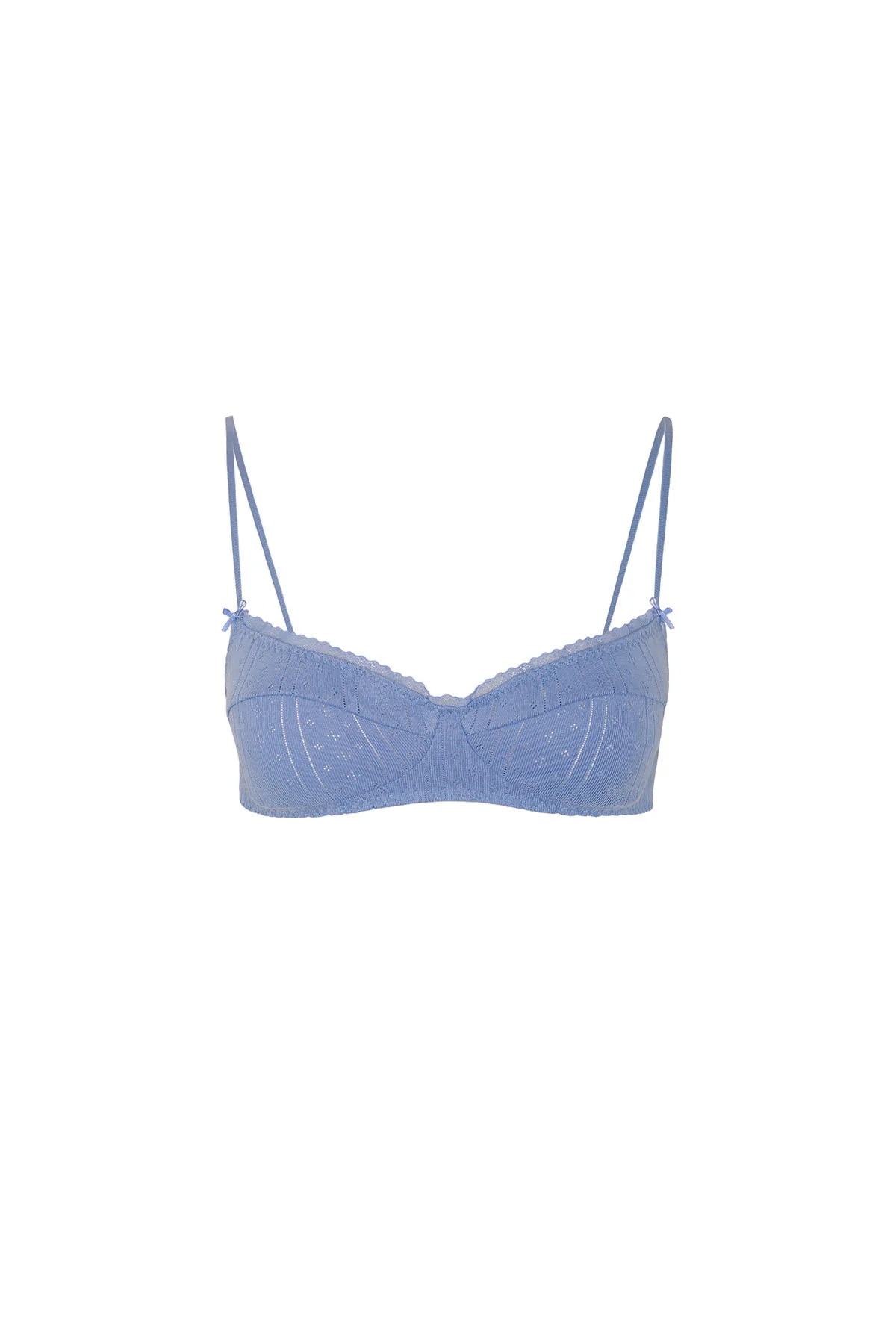 The Balconette: French Blue Pointelle - Image 3