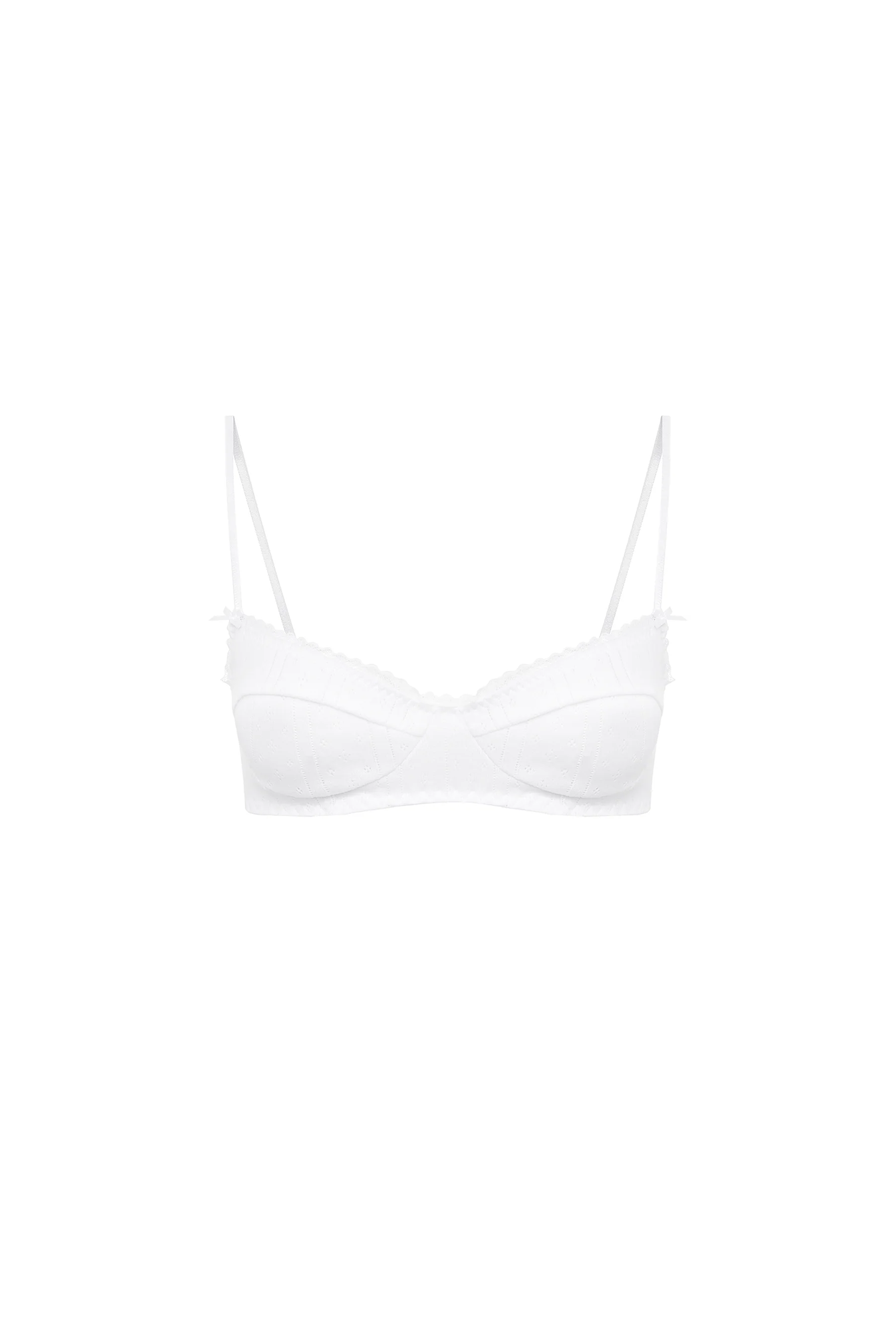 The Balconette: White Pointelle - Image 3