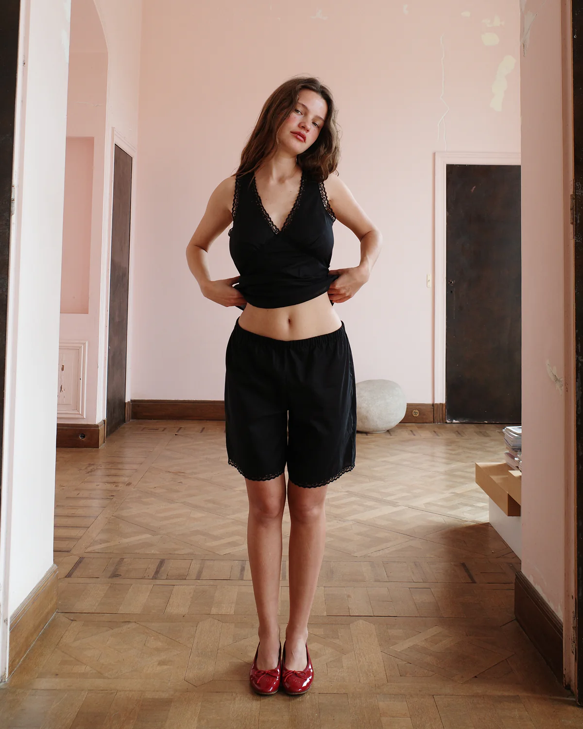 The Bermuda Short: Black Cotton Voile - Image 2