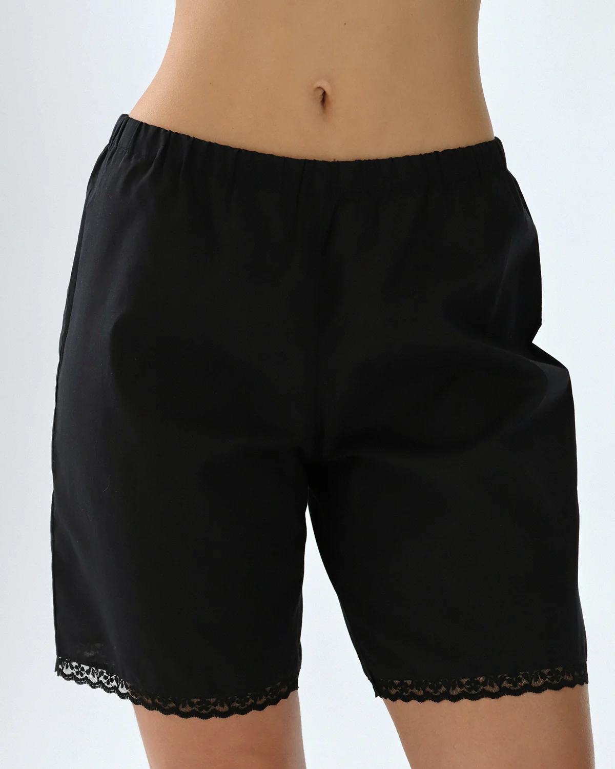 The Bermuda Short: Black Cotton Voile - Image 5
