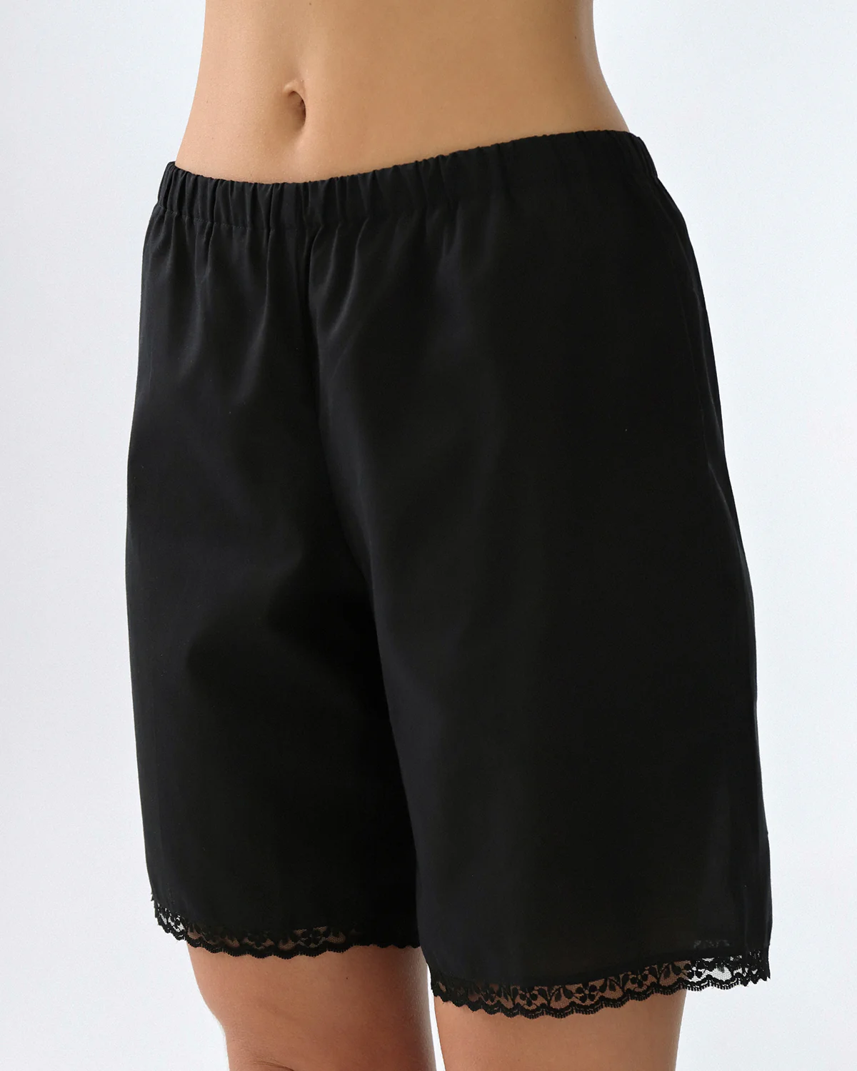The Bermuda Short: Black Cotton Voile - Image 7