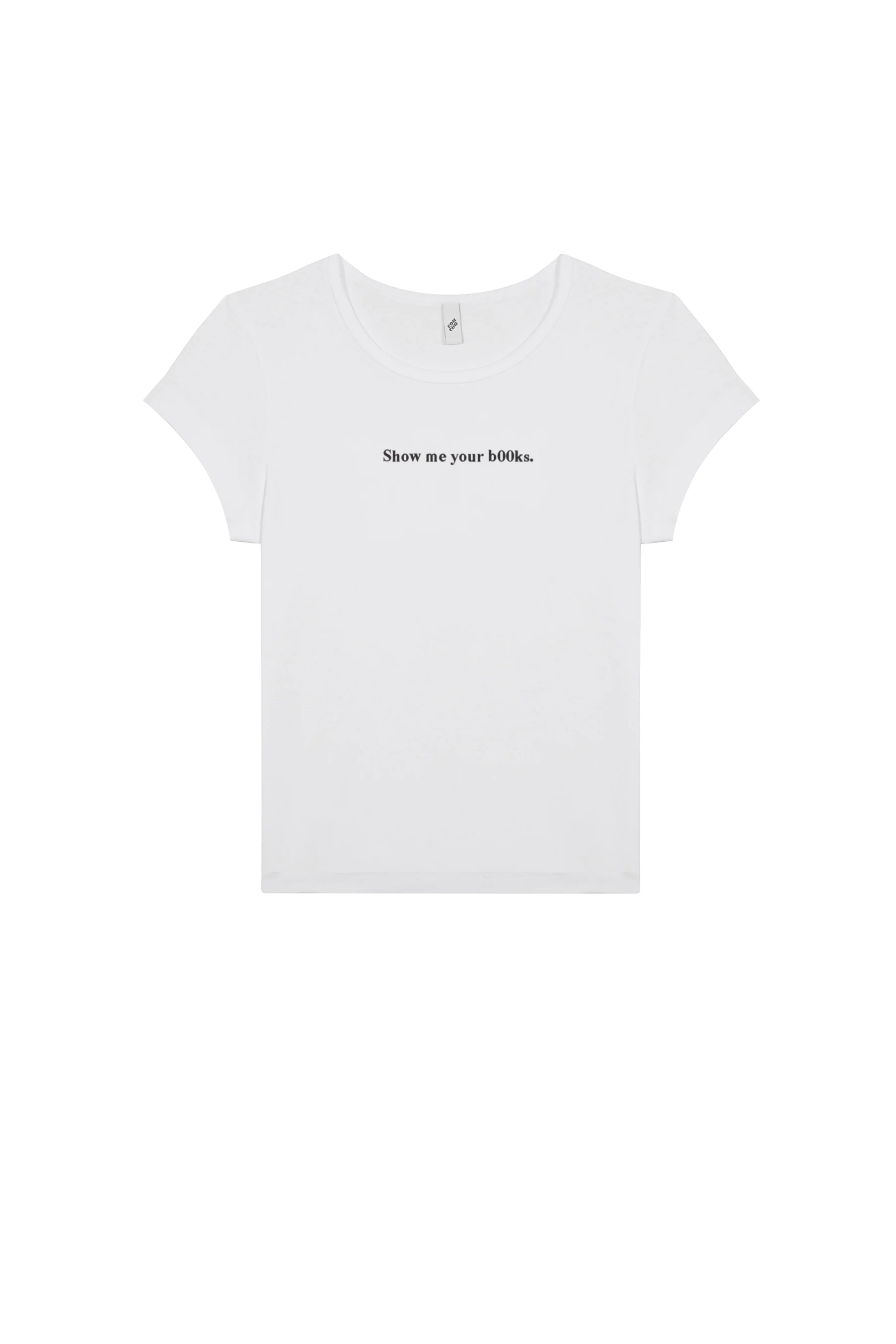 The Books Baby Tee: White Cotton Jersey - Image 3