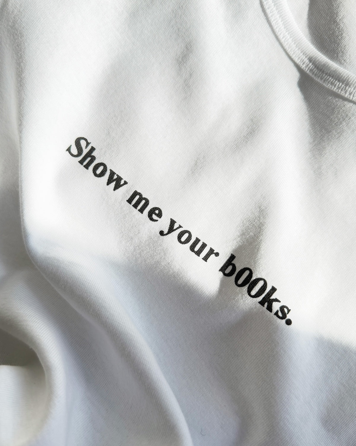 The Books Baby Tee: White Cotton Jersey - Image 5