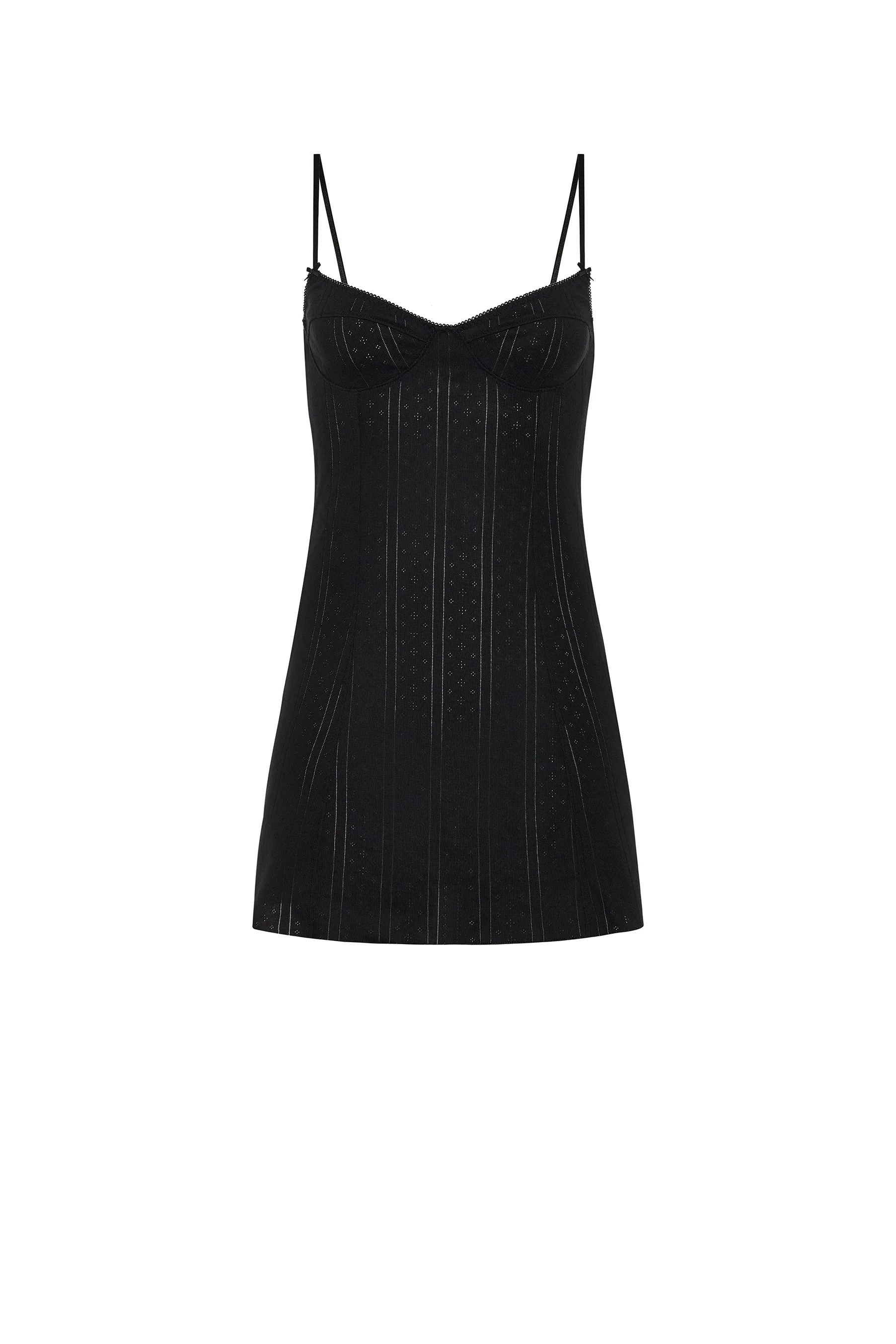 The Balconette Dress: Black Pointelle - Image 3