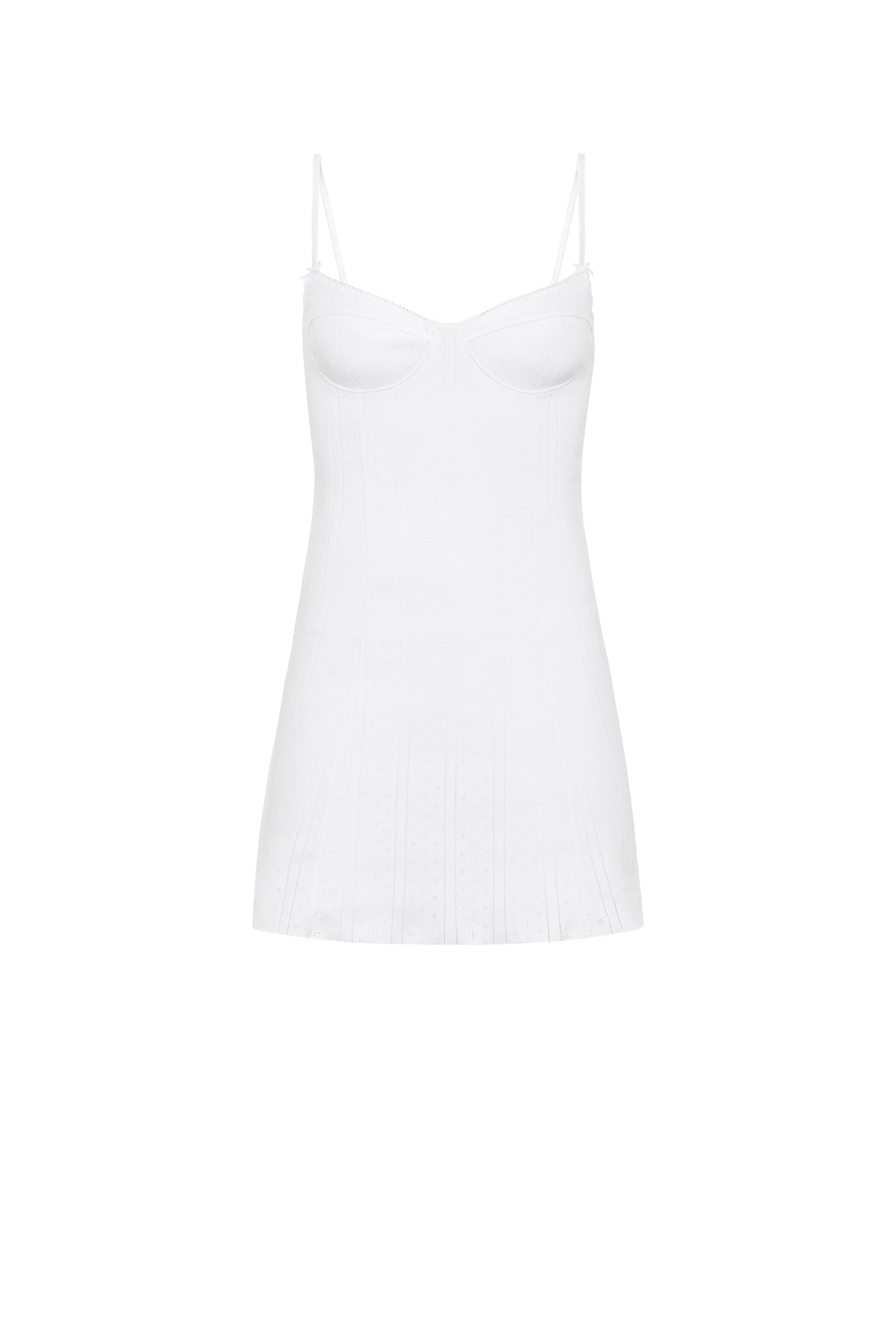 The Balconette Dress: White Pointelle - Image 3