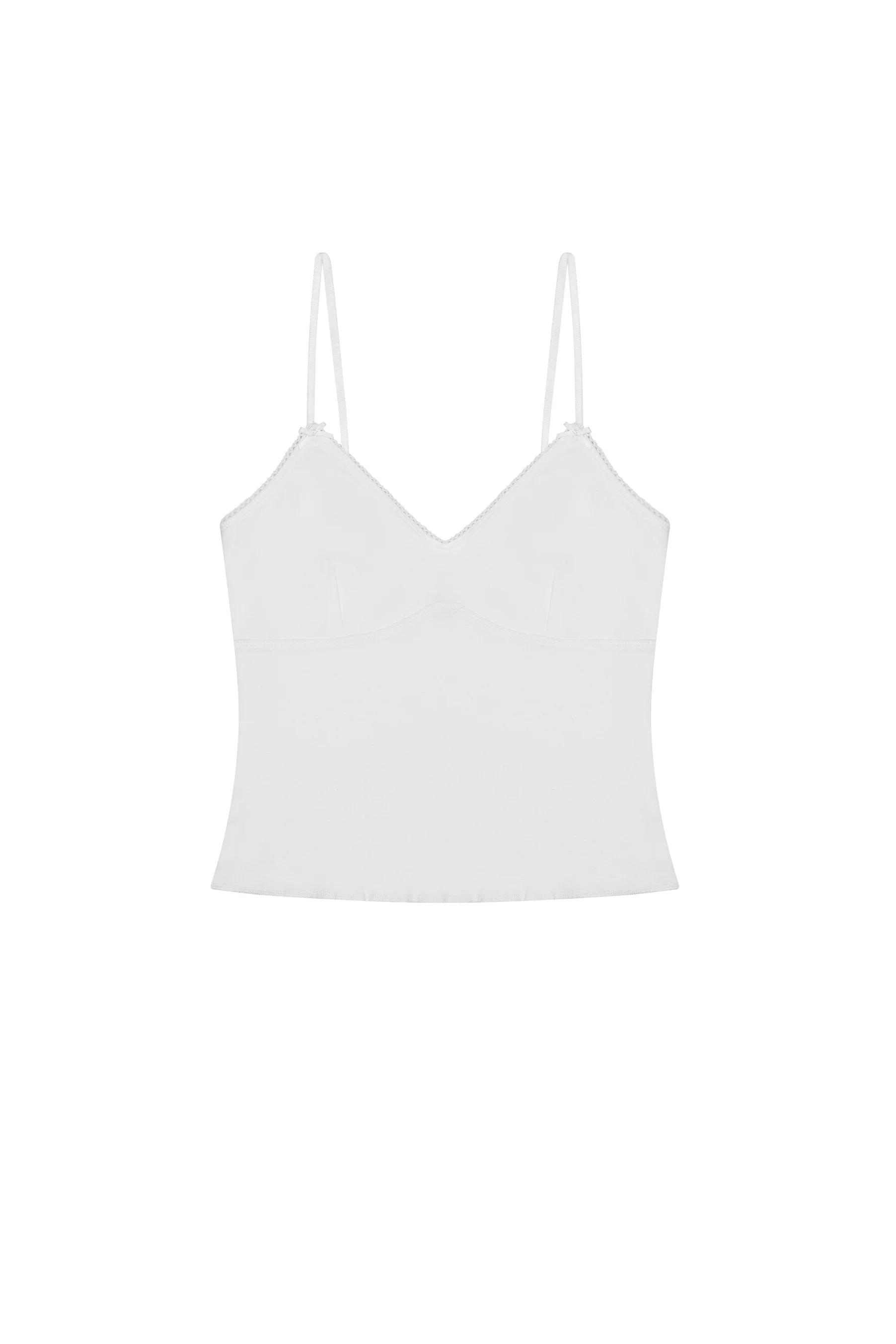 The Bralette Tank: White Cotton Jersey - Image 3