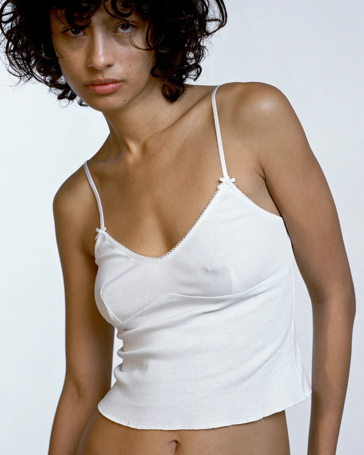 The Bralette Tank: White Cotton Jersey - Image 4