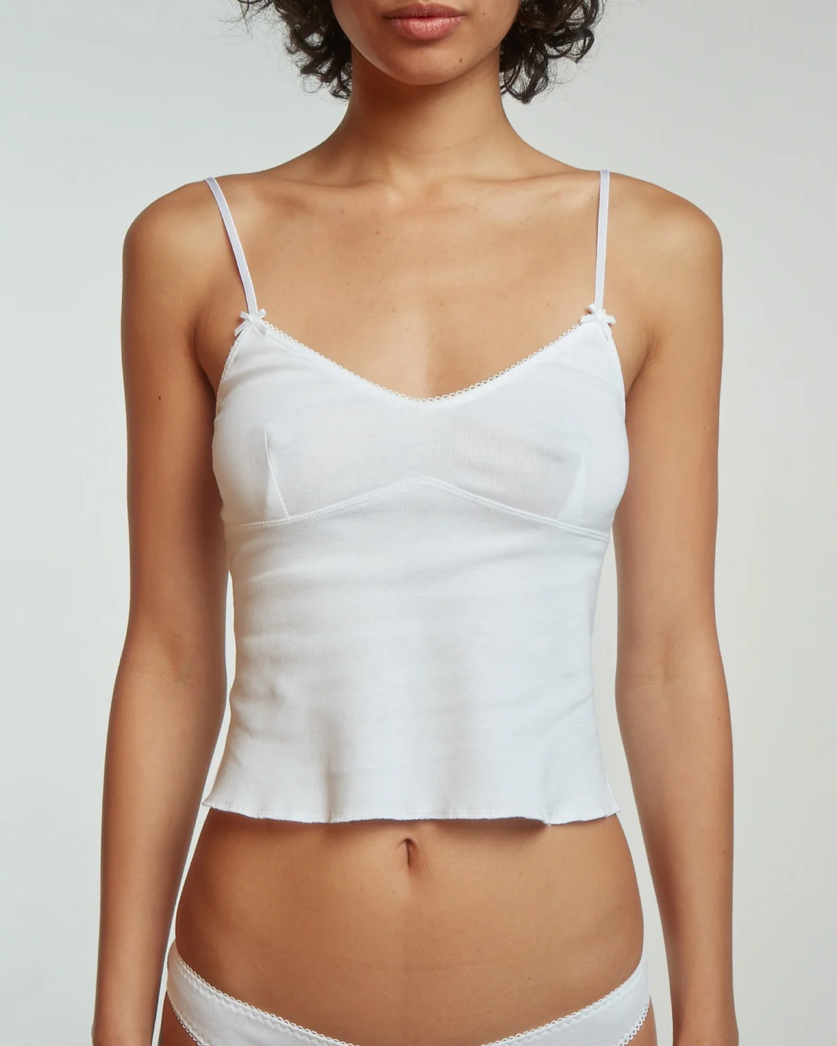 The Bralette Tank: White Cotton Jersey - Image 9