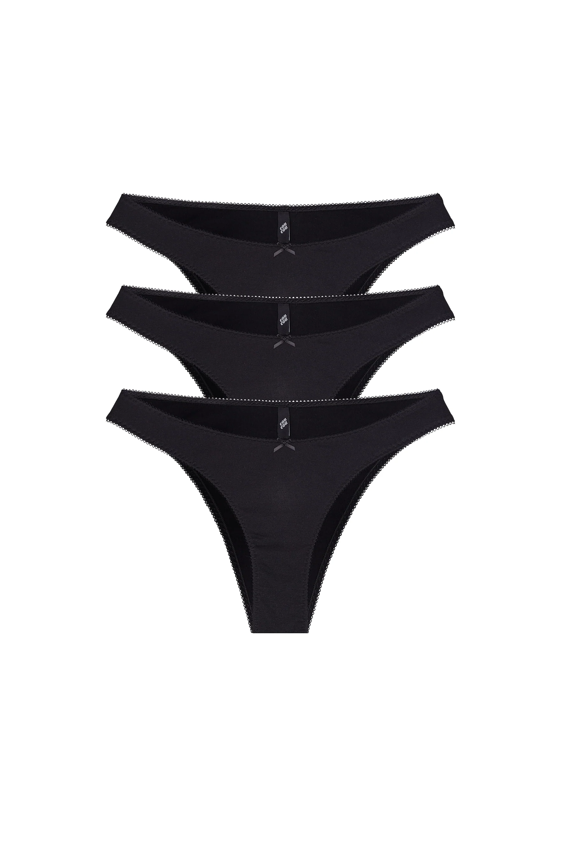 The Brazilian 3 Pack: Cotton Jersey Black - Image 3