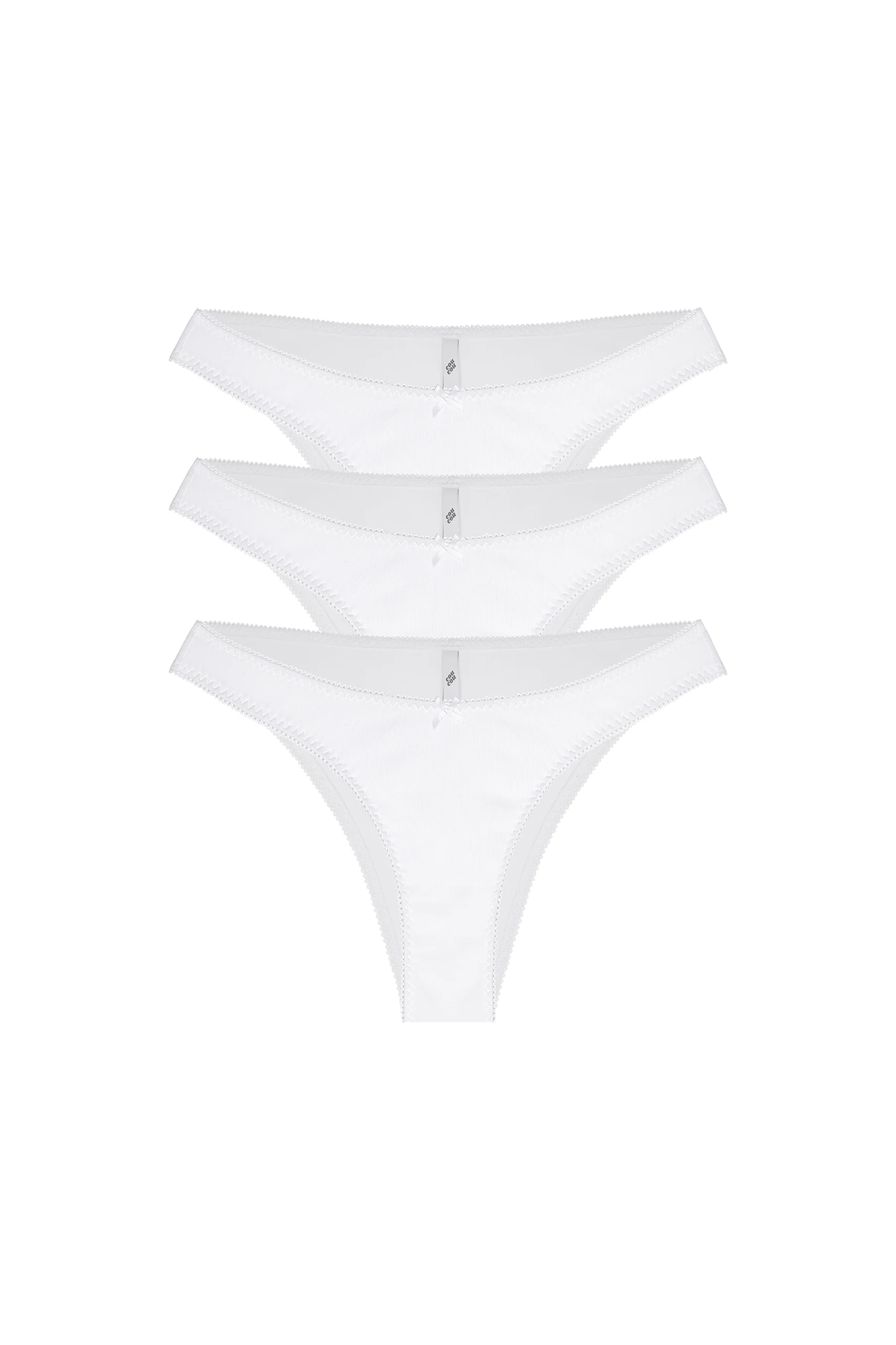The Brazilian 3 Pack: Cotton Jersey White - Image 3