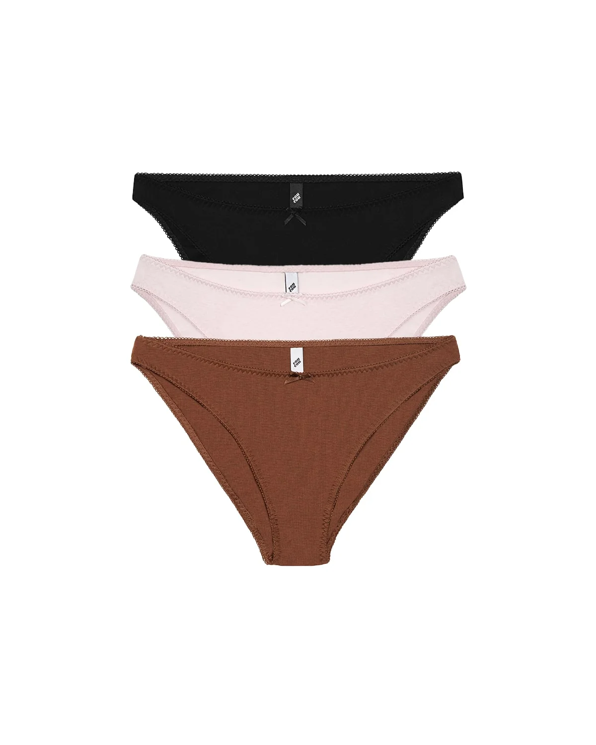 The Brief 3 Pack: Cotton Jersey Brown, Baby Pink, Black - Image 3
