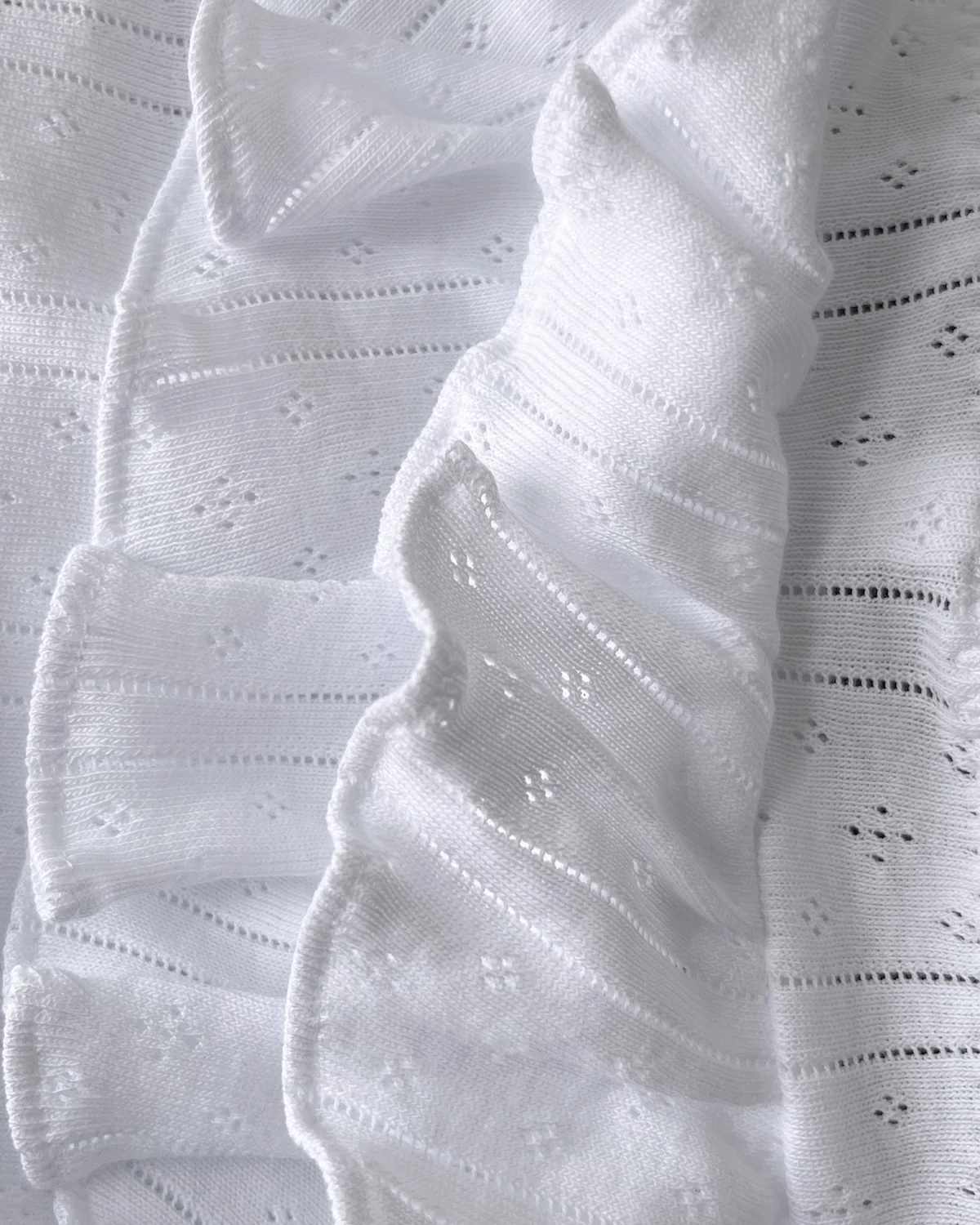 The Butterfly Cozy: White Pointelle - Image 8