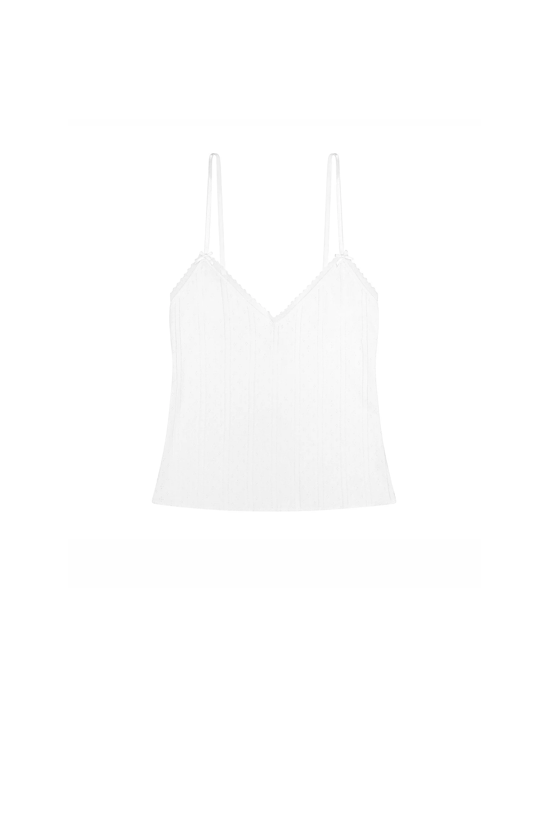 The Long Cami: White Pointelle - Image 3