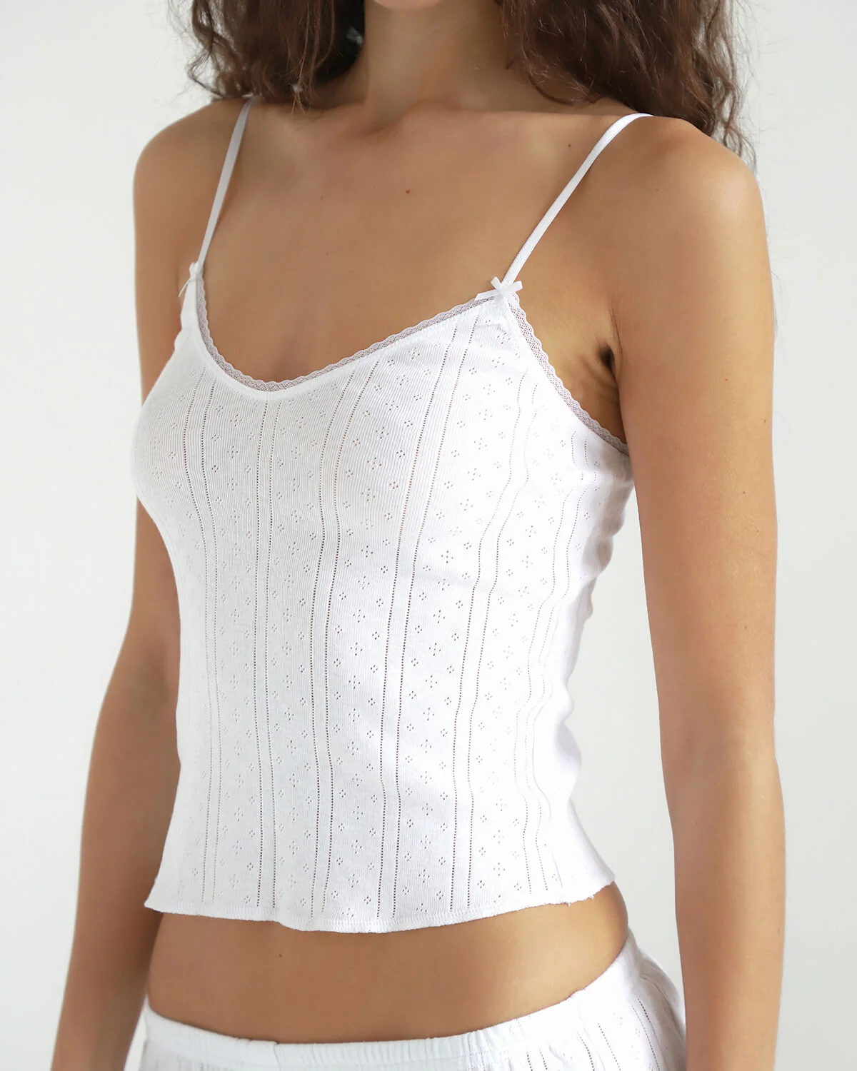 The Long Cami: White Pointelle - Image 5