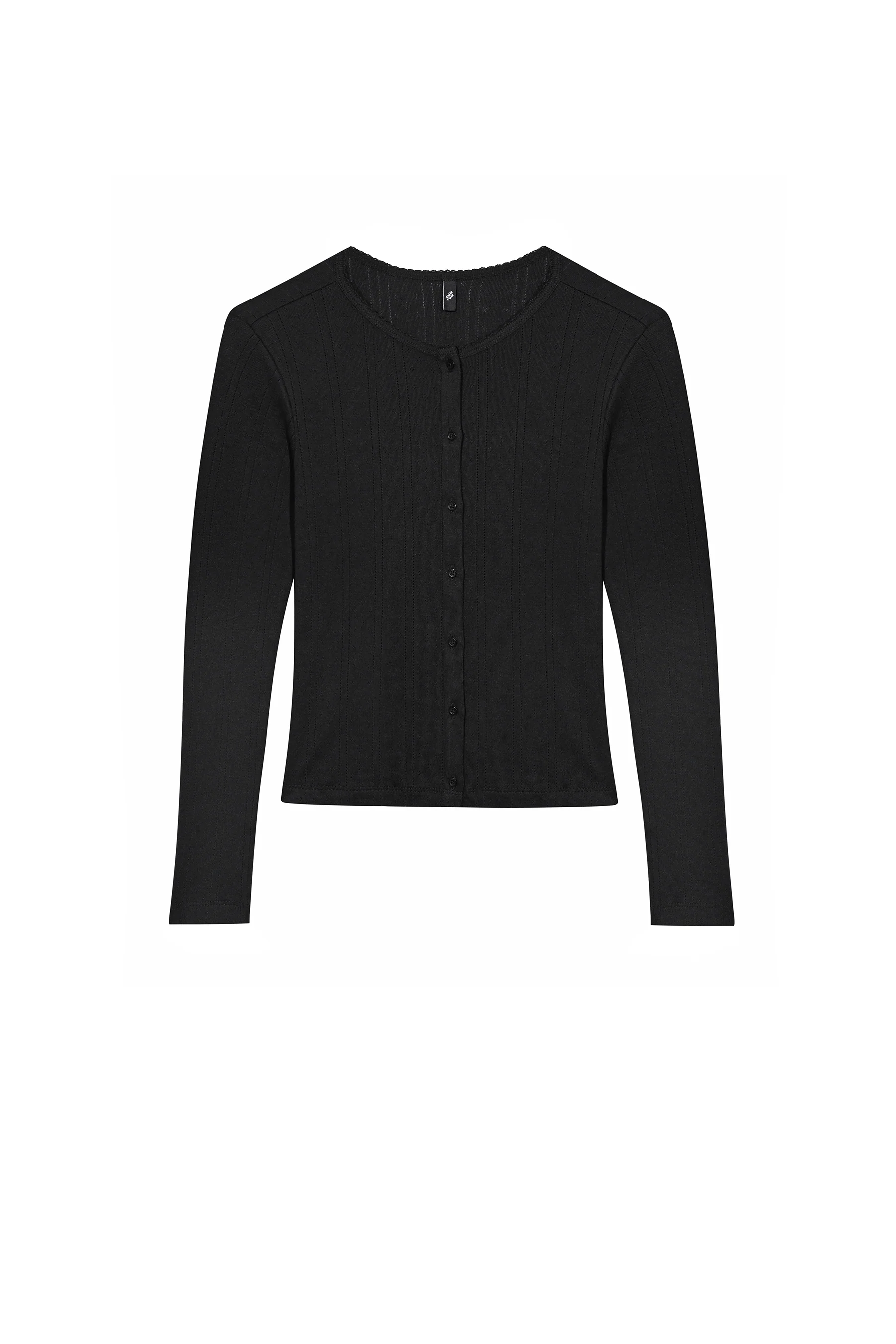 The Cardigan: Black Pointelle - Image 3