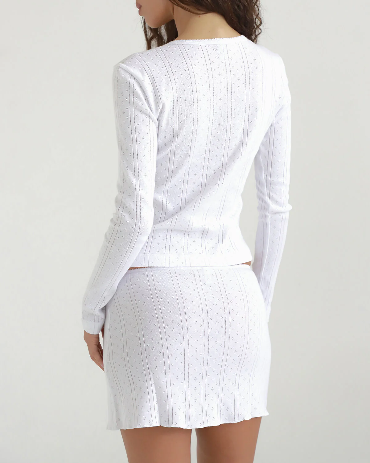 The Cardigan: White Pointelle - Image 8