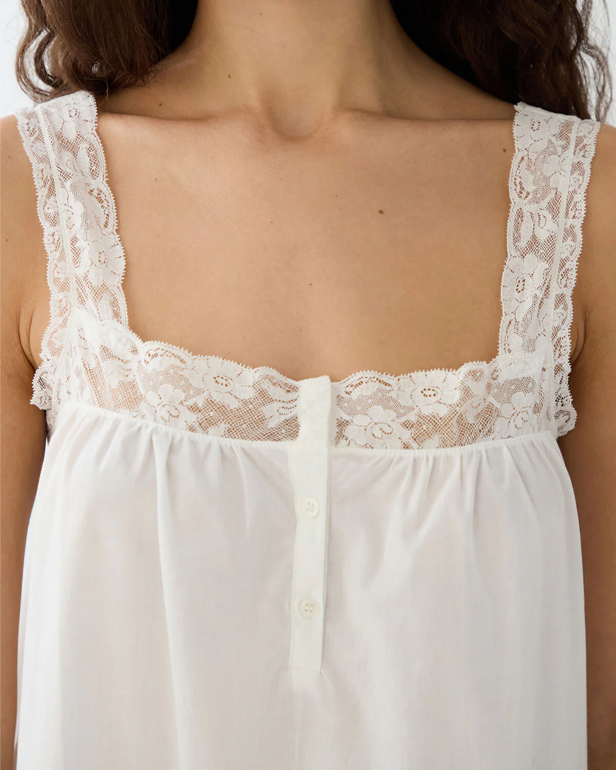 The Fleur Slip: White Cotton Voile - Image 4