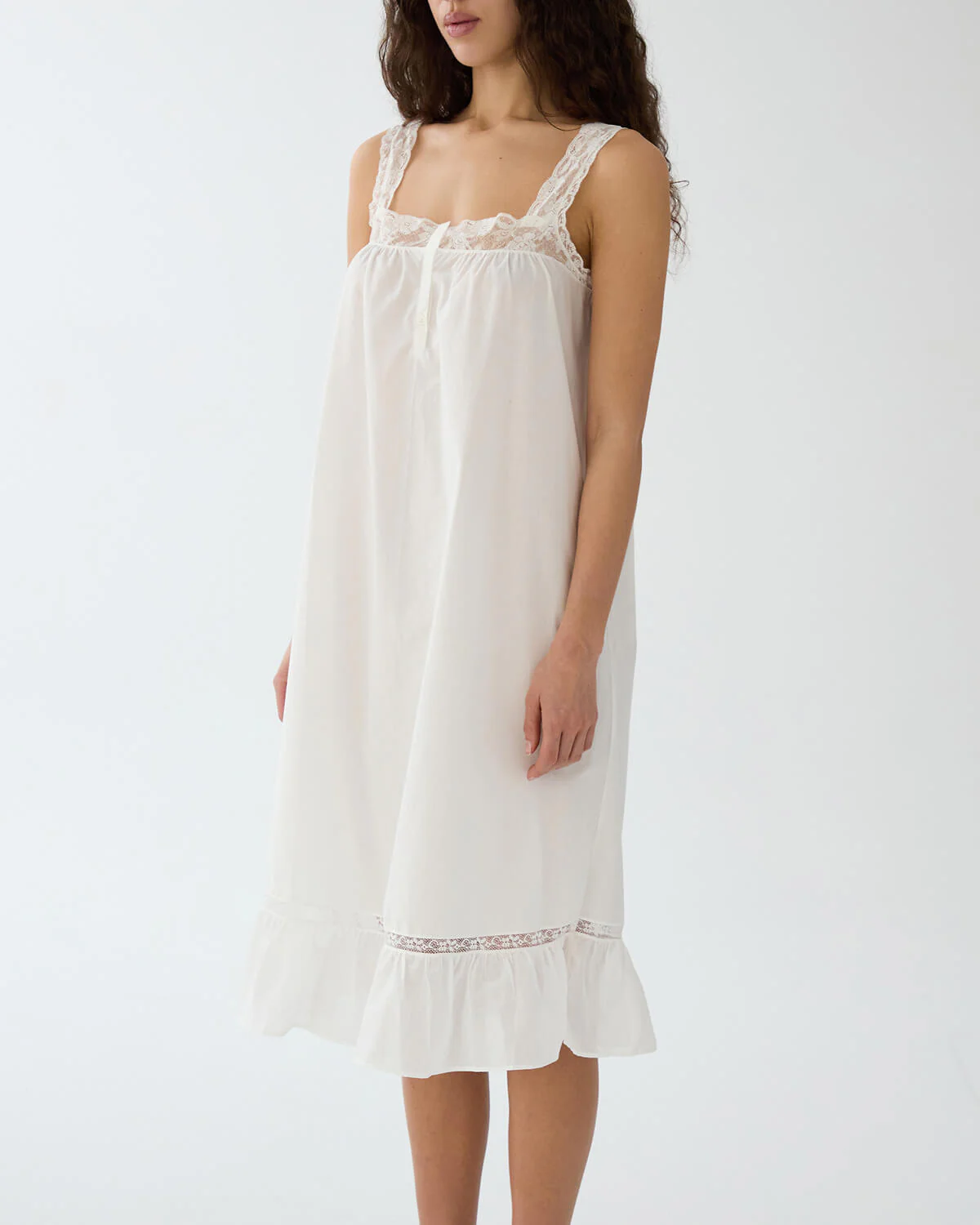 The Fleur Slip: White Cotton Voile - Image 5