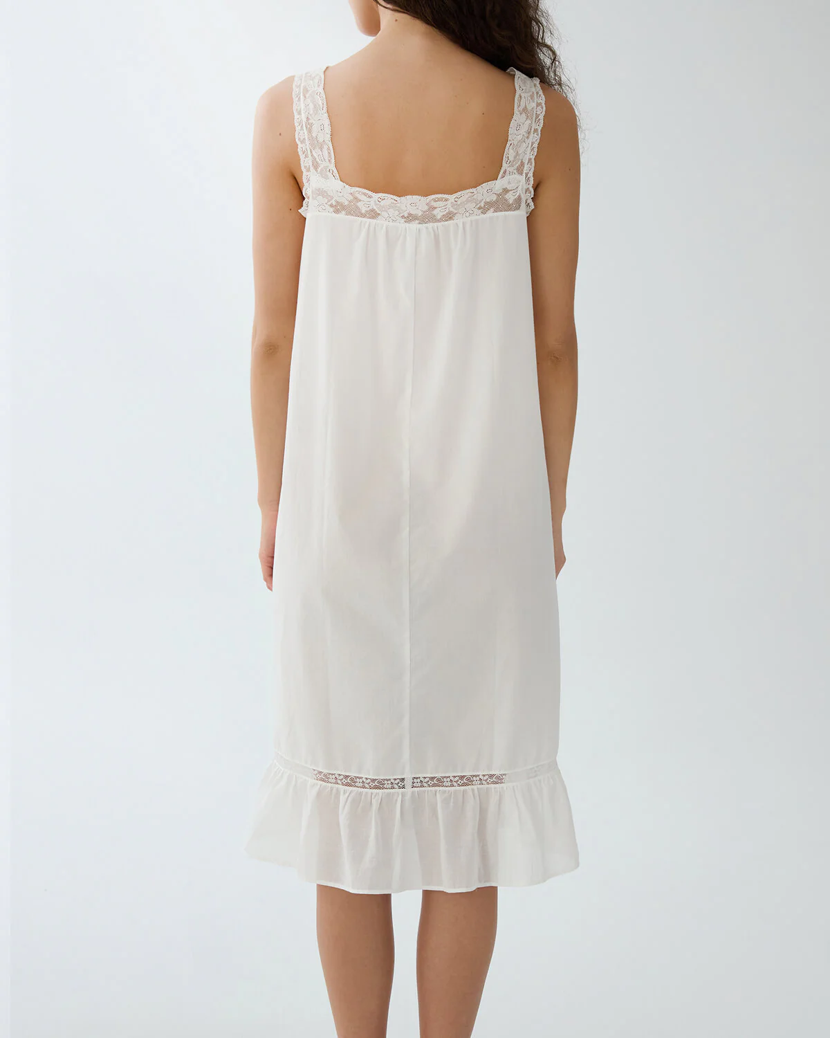 The Fleur Slip: White Cotton Voile - Image 7