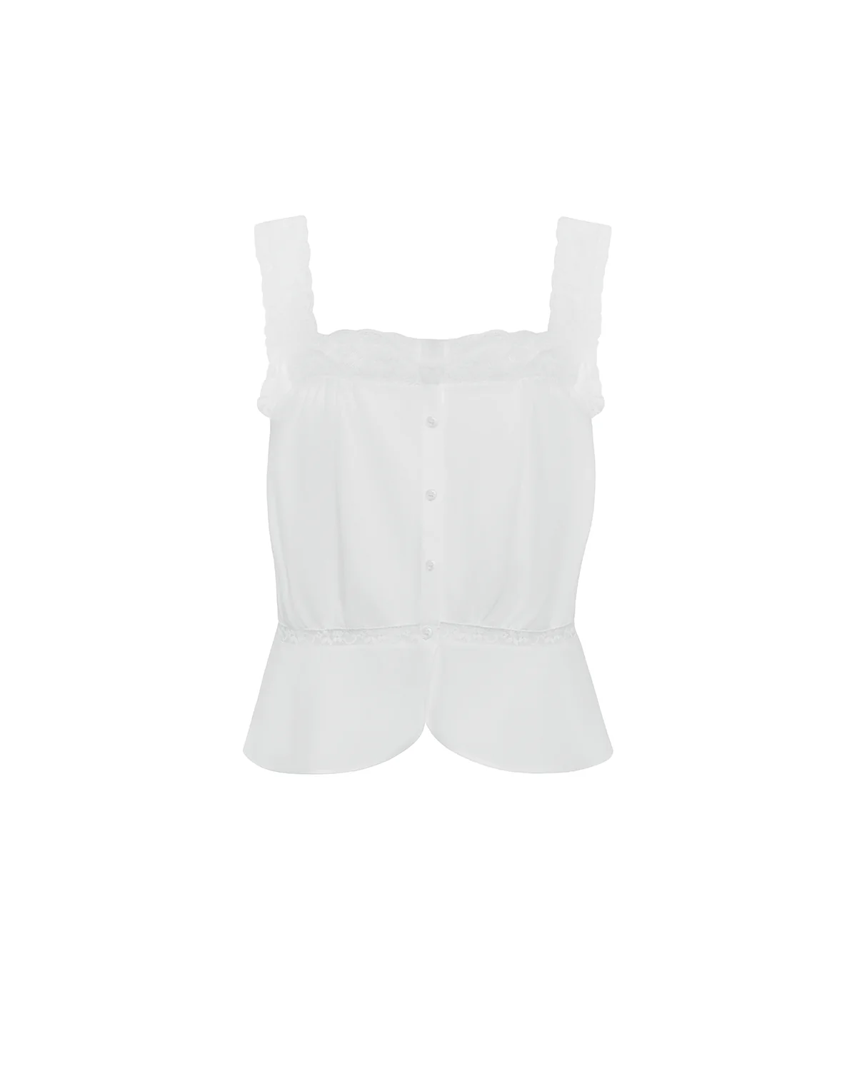 The Fleur Top: White Cotton Voile - Image 3