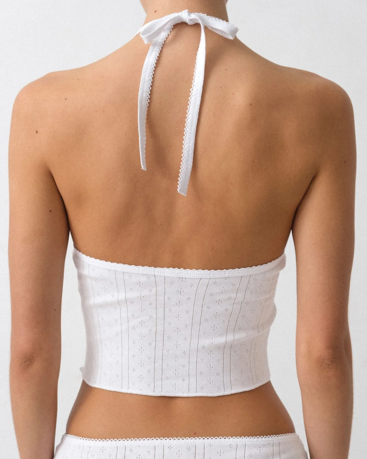 The Halter: White Pointelle - Image 4