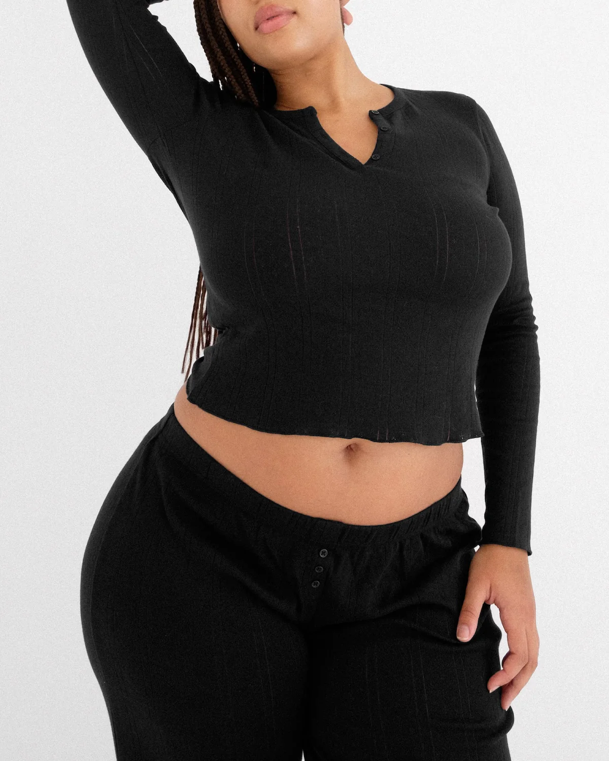 The Henley: Black Pointelle - Image 5