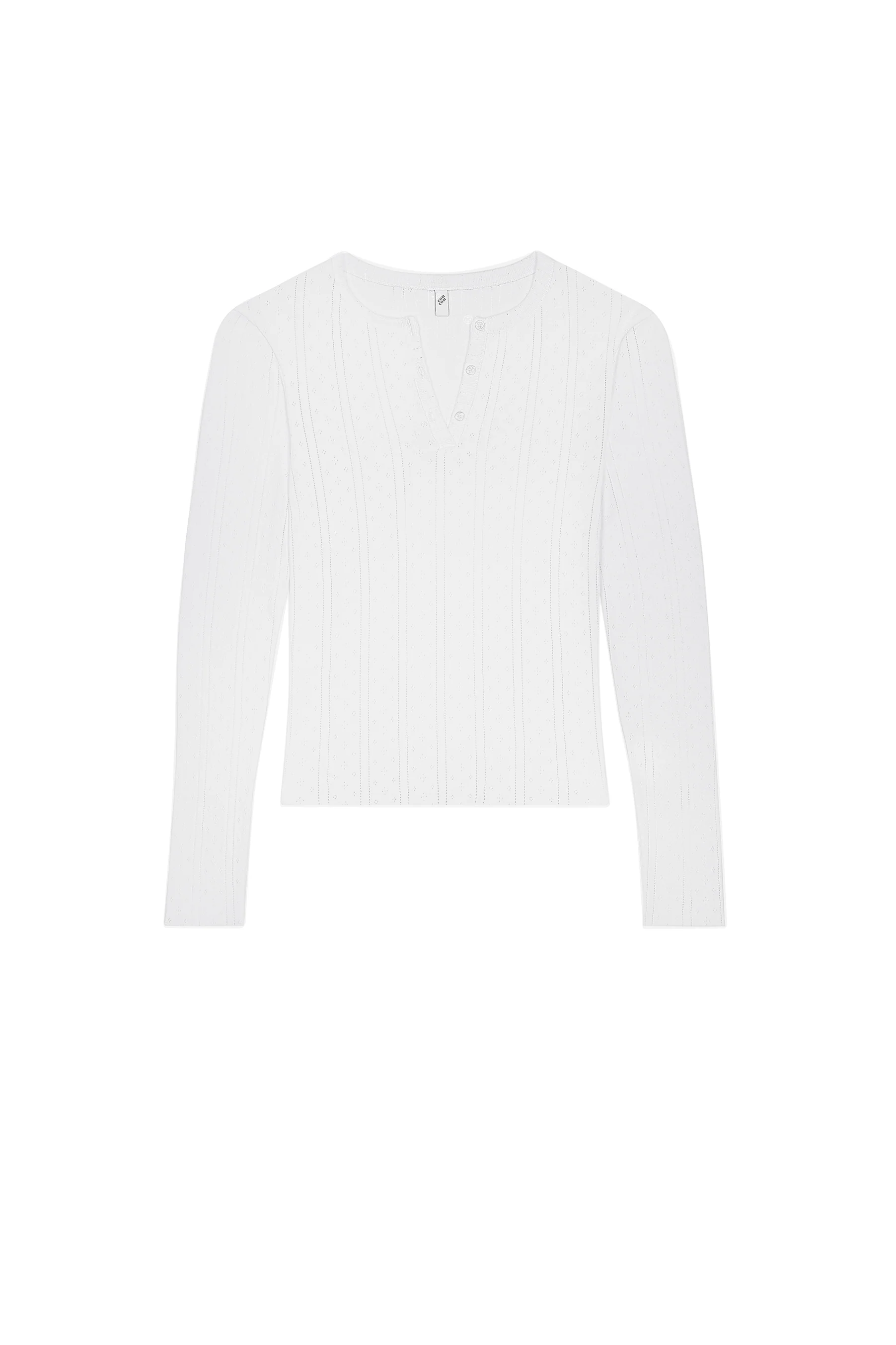 The Henley: White Pointelle - Image 3