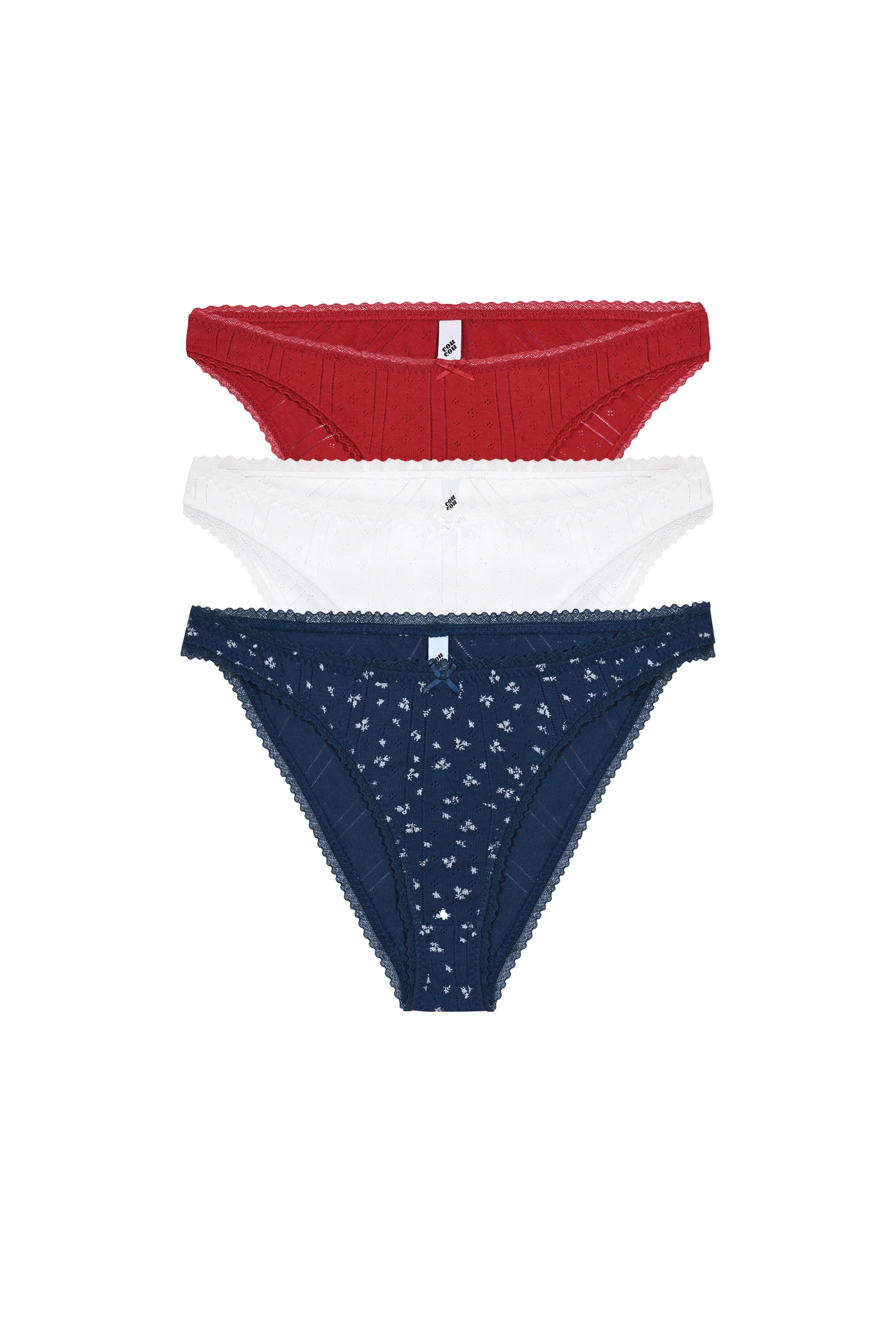 The High Rise 3 Pack: Midnight Fields, Cherry Red & White - Image 3