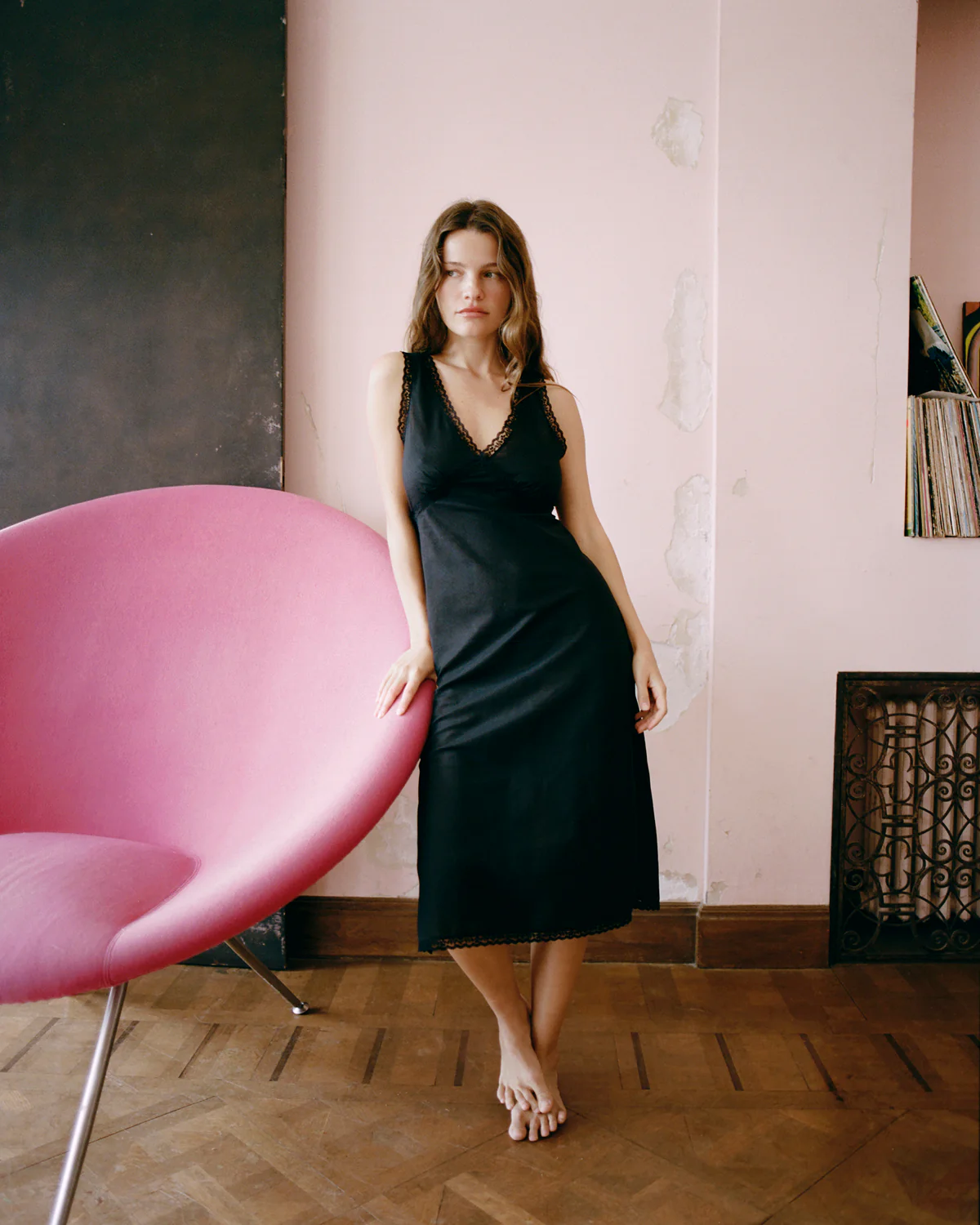 The Iris Slip: Black Cotton Voile - Image 4