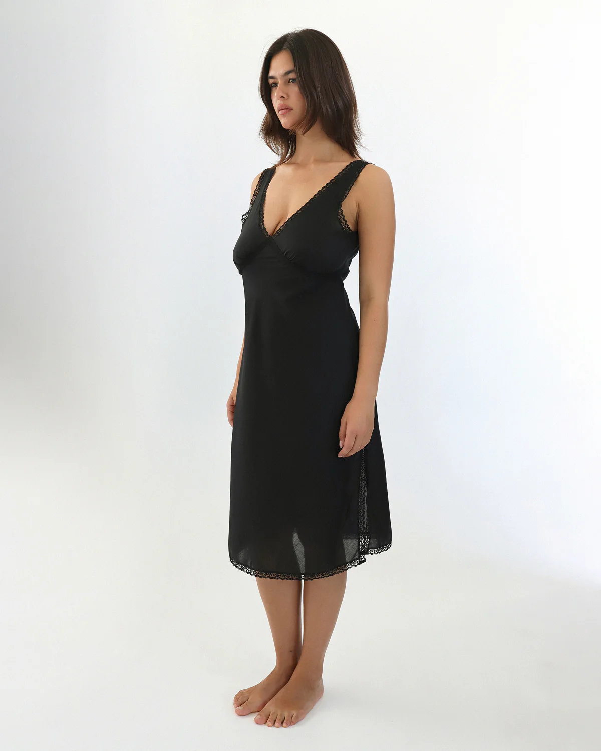 The Iris Slip: Black Cotton Voile - Image 8