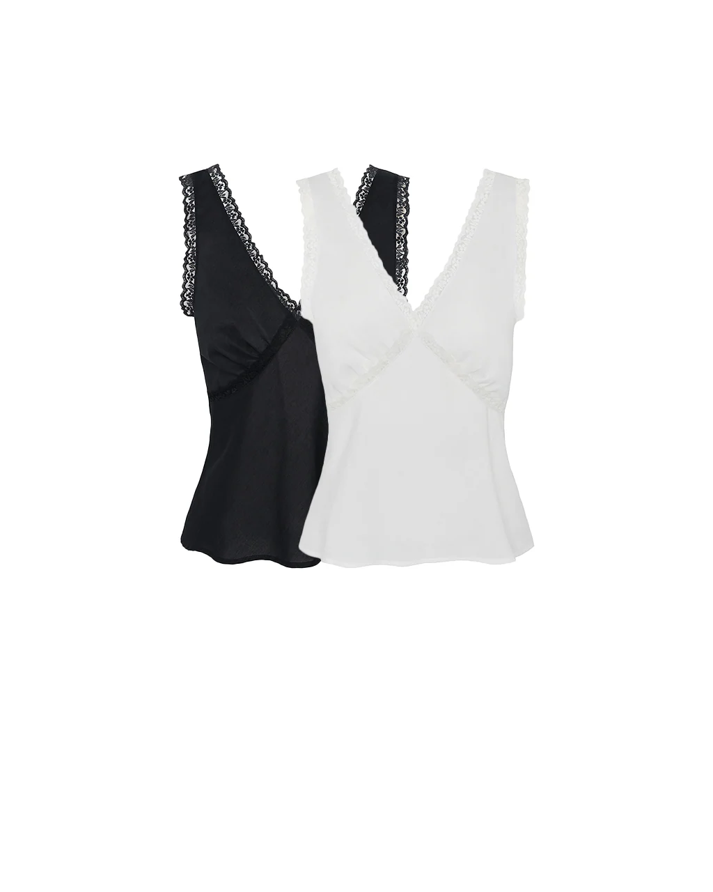 The Iris Tank 2 Pack: Cotton Voile Black & White - Image 3