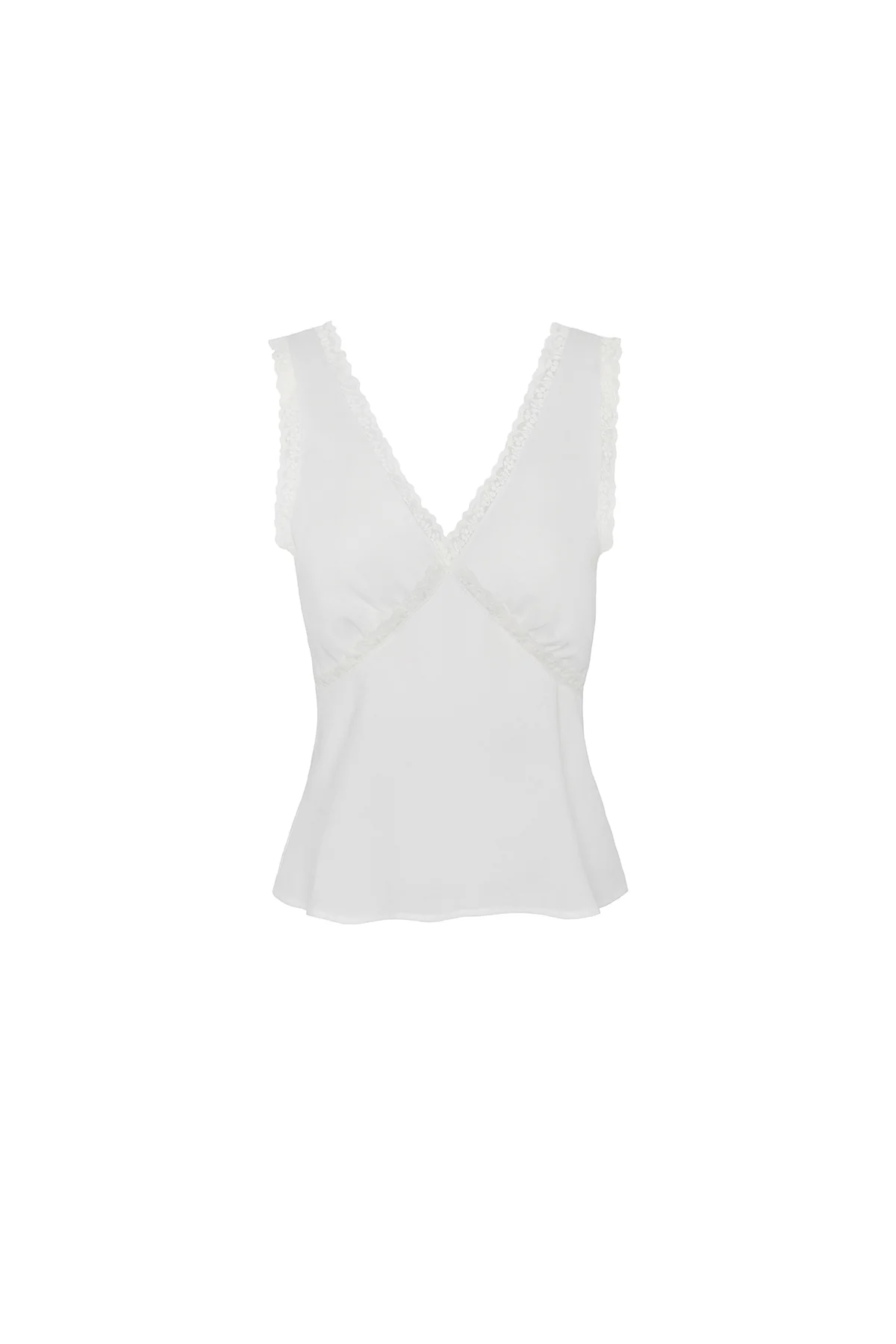 The Iris Tank: White Cotton Voile - Image 3