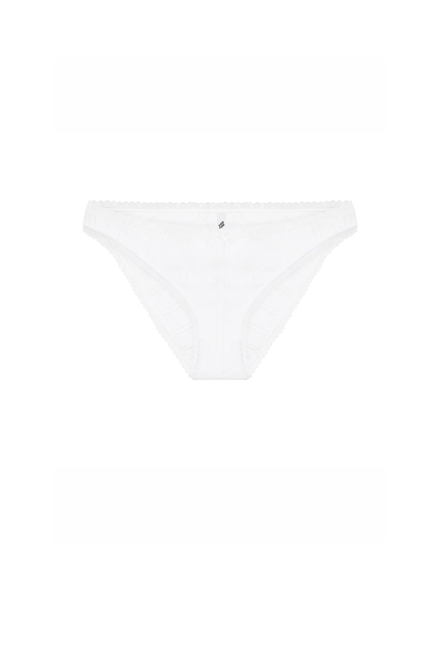 The Low Rise: White Pointelle - Image 3
