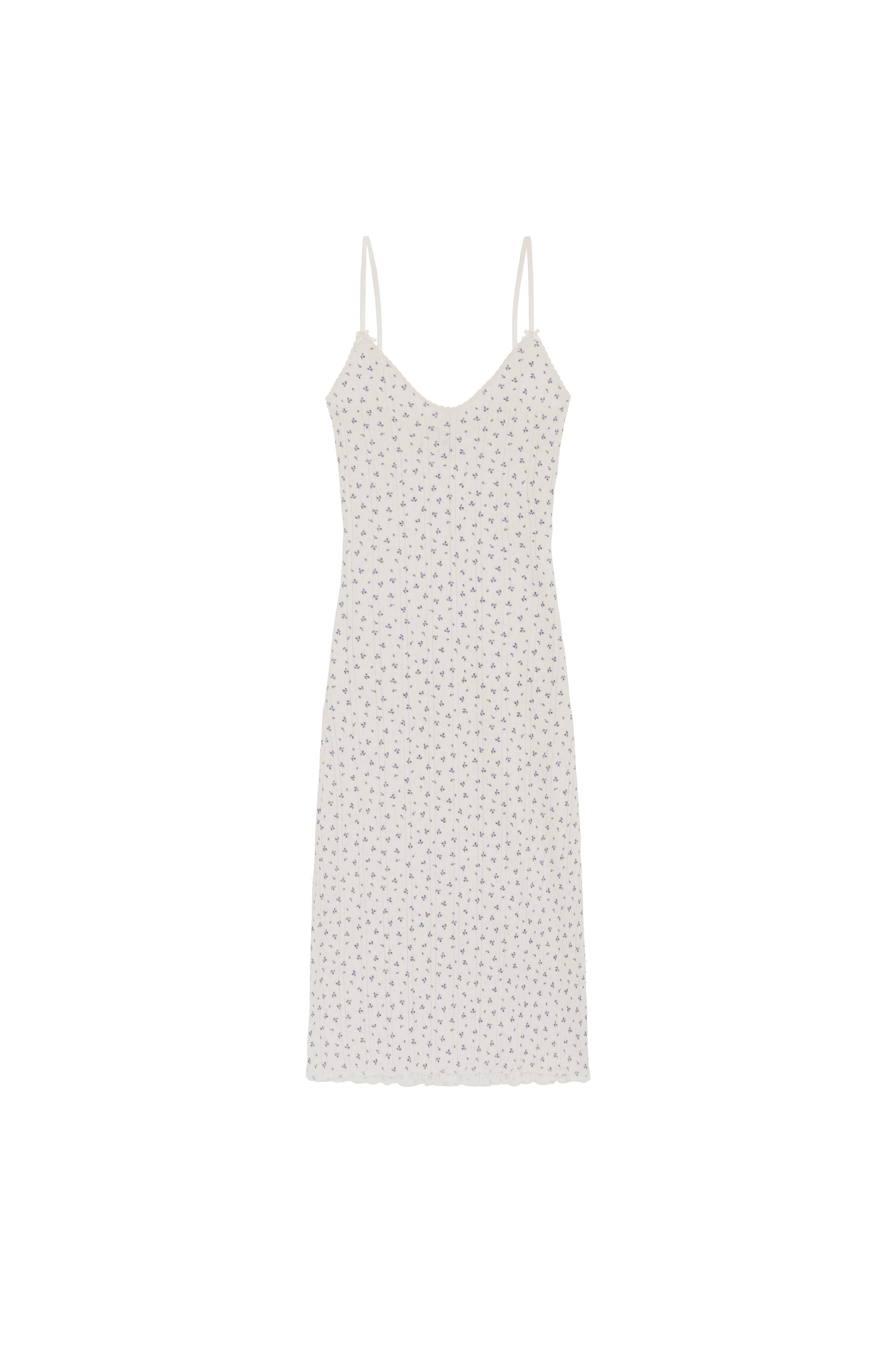 The Midi Slip: Blue Fields Pointelle - Image 3