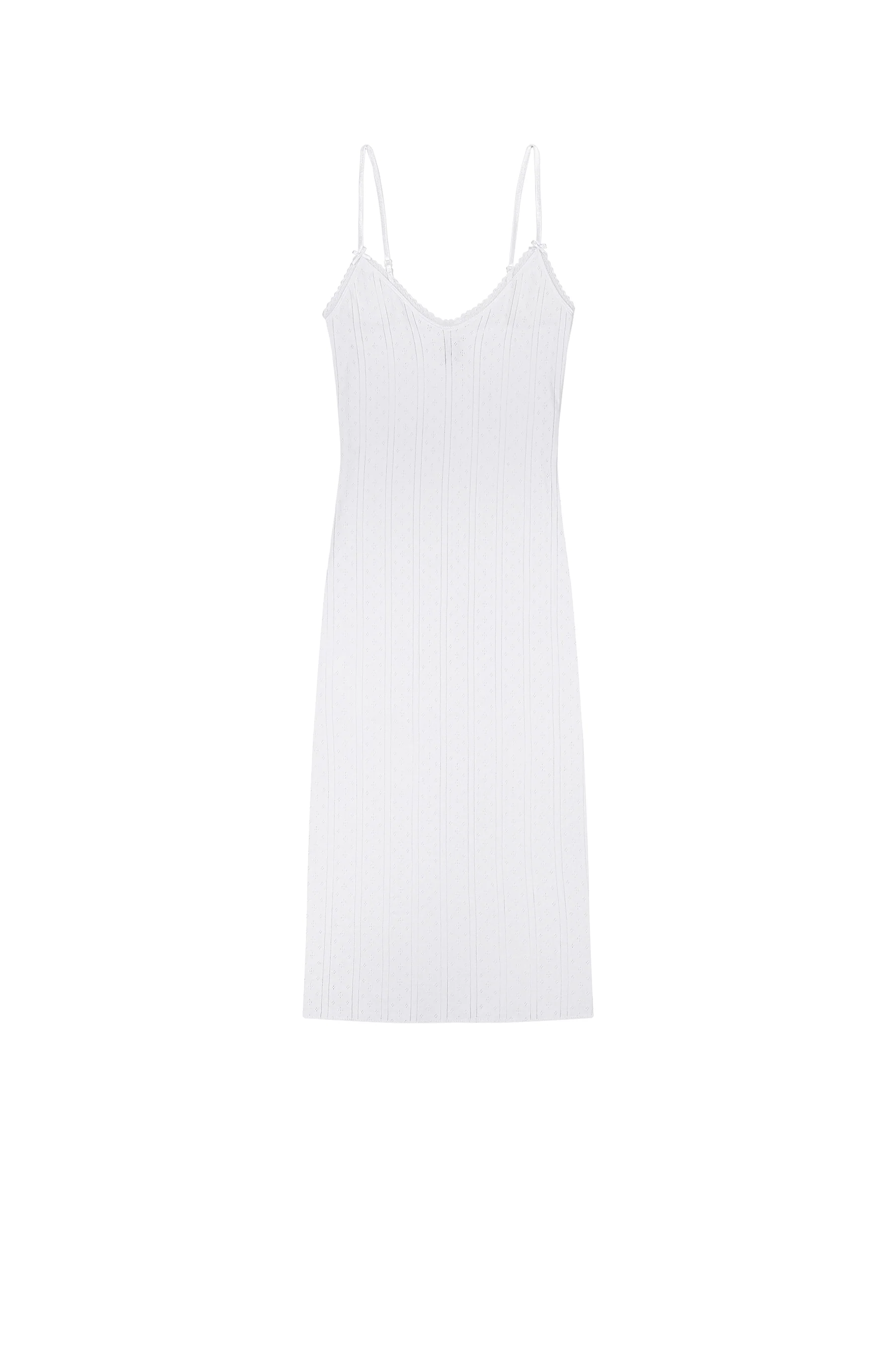 The Midi Slip: White Pointelle - Image 3