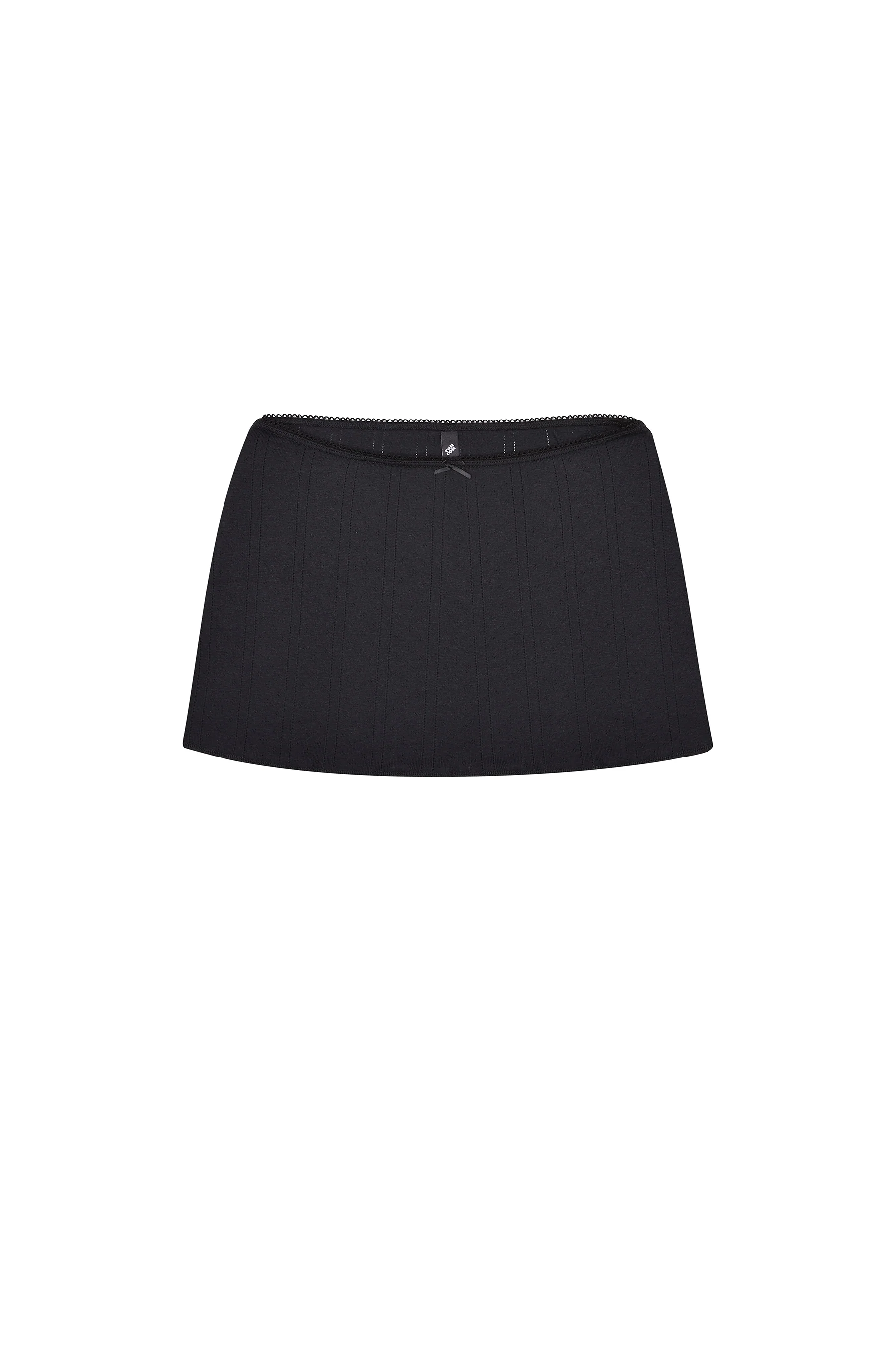 The Mini Skirt: Black Pointelle - Image 3