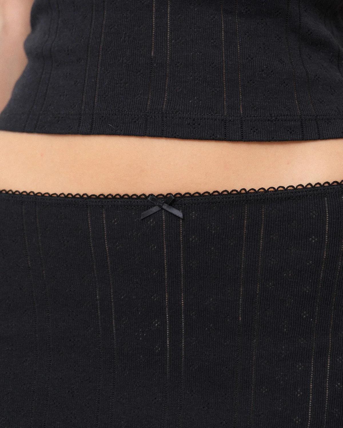 The Mini Skirt: Black Pointelle - Image 6