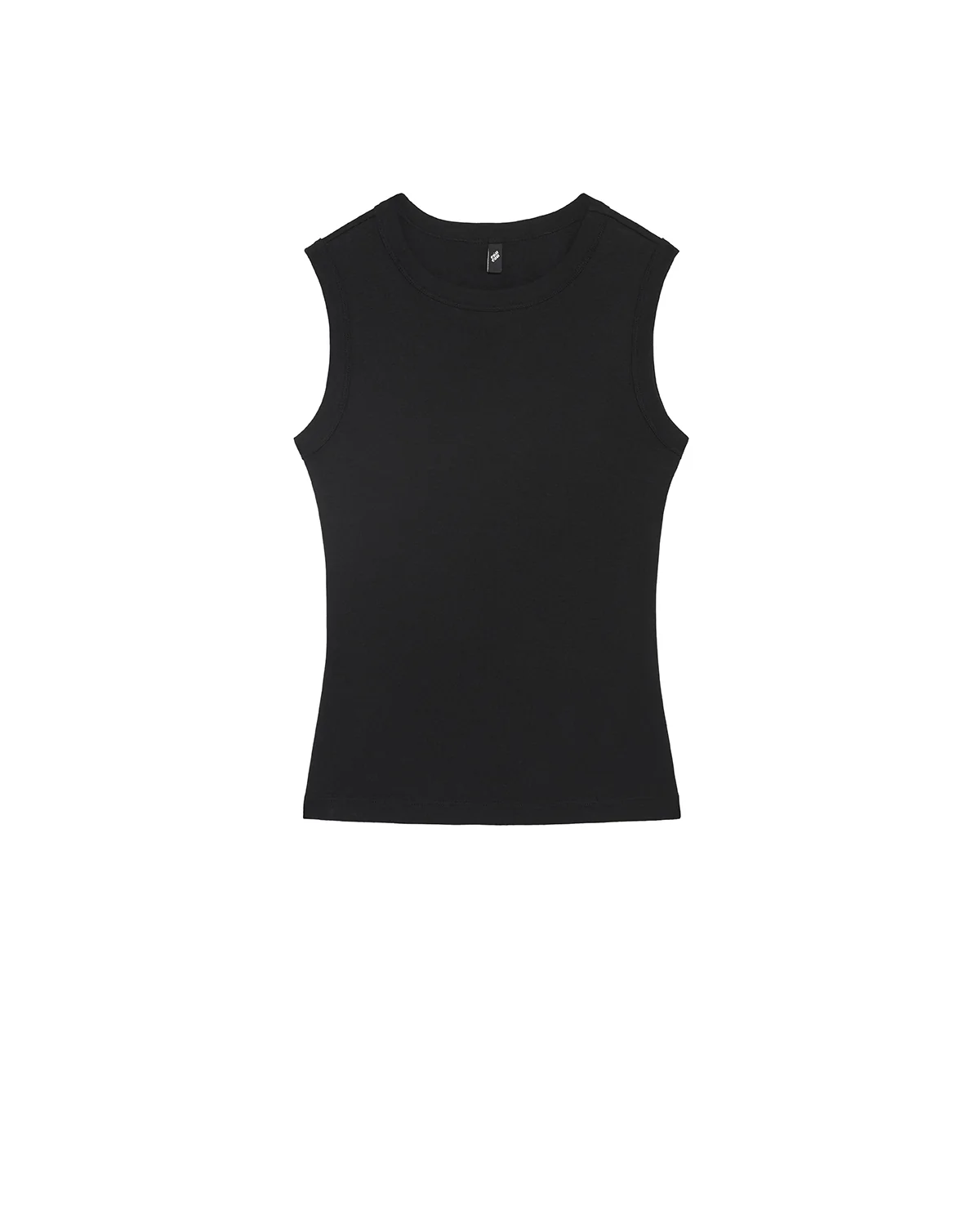 The Muse Tank: Black Cotton Jersey - Image 3