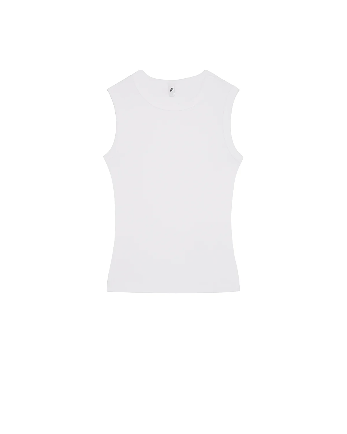 The Muse Tank: White Cotton Jersey - Image 3